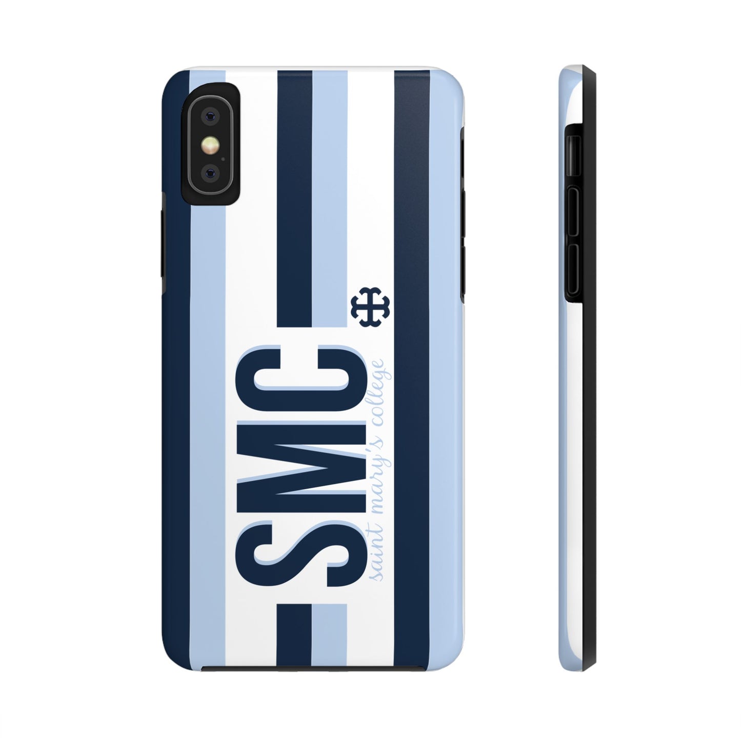 Saint Mary's College Phone Case SMC Navy/Belles Blue/White French Cross | Better in Blue Co.