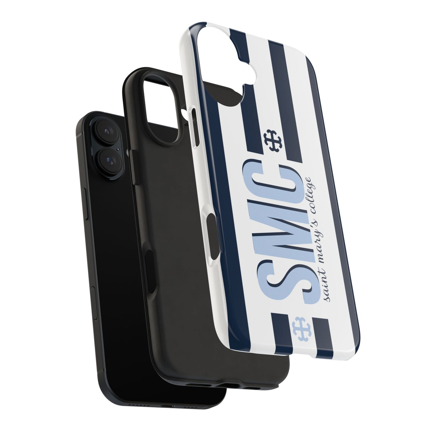 Saint Mary's College Navy Blue Striped Phone Case | French Cross | Better in Blue Co.