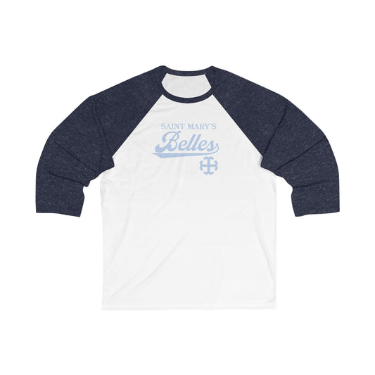 Saint Mary's College Belles Unisex 3\4 Sleeve Tee | French Cross | Better in Blue Co.