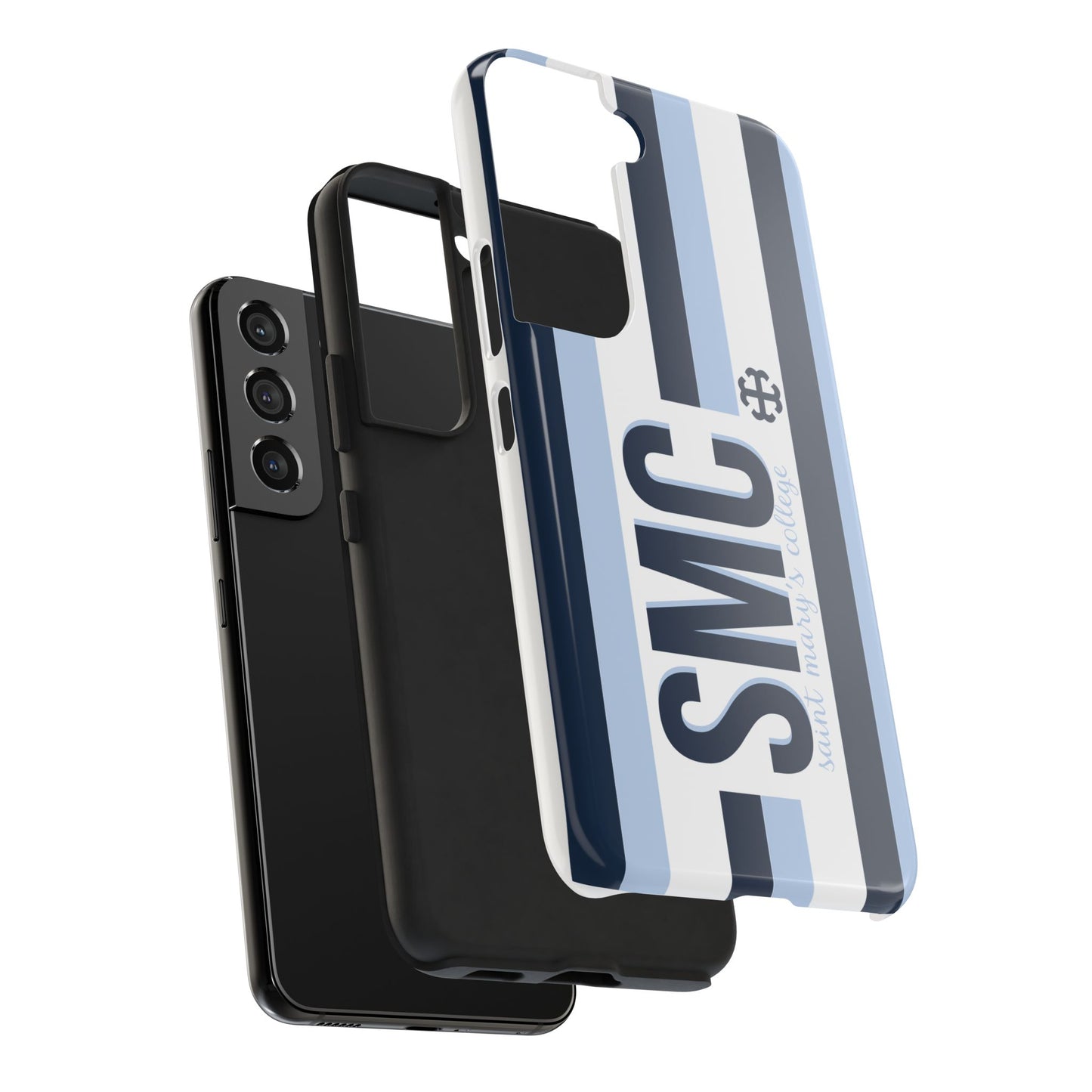 Saint Mary's College Phone Case SMC Navy/Belles Blue/White French Cross | Better in Blue Co.