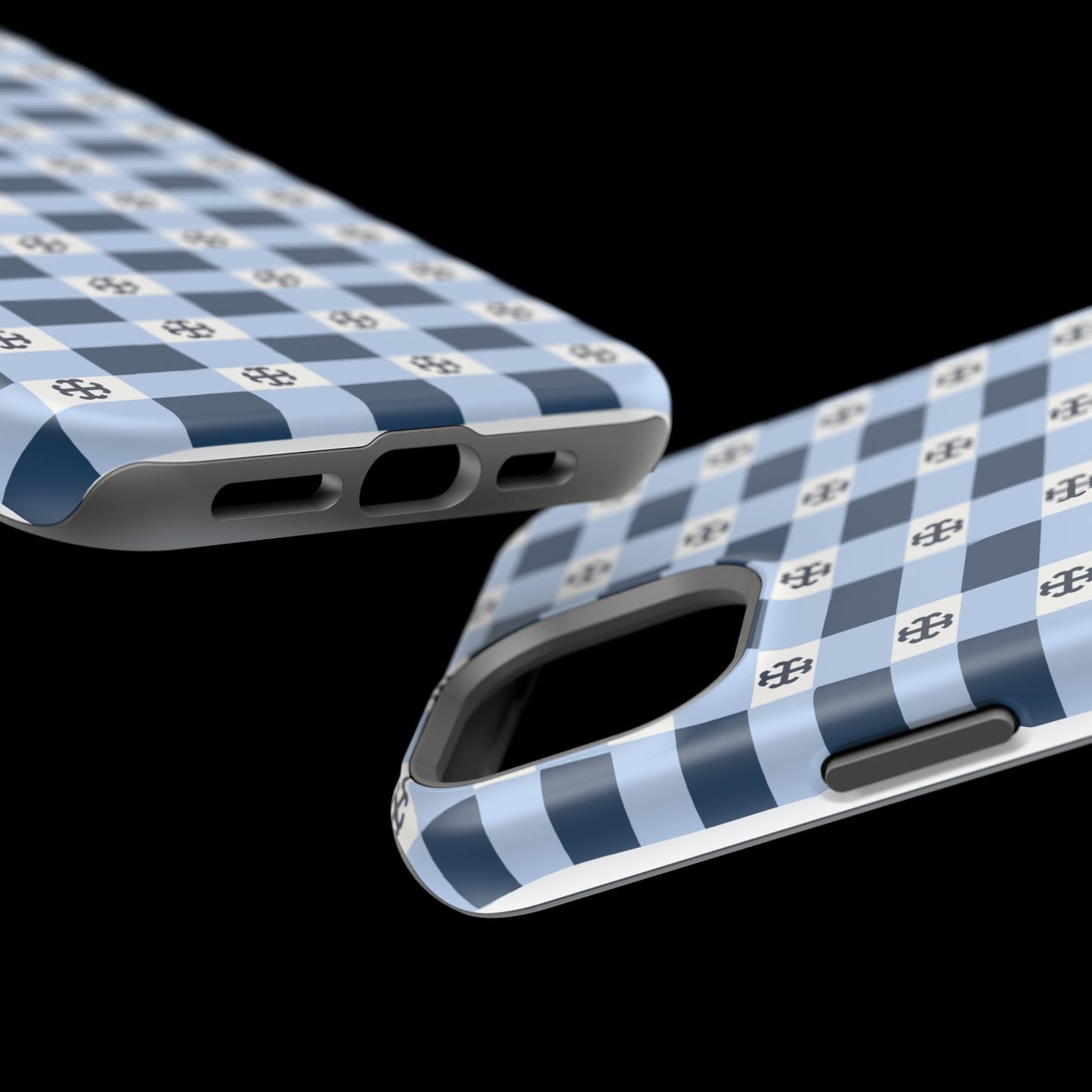 Saint Mary's College Gingham French Cross Magnetic Phone Case | Belles Blue | Better in Blue Co.