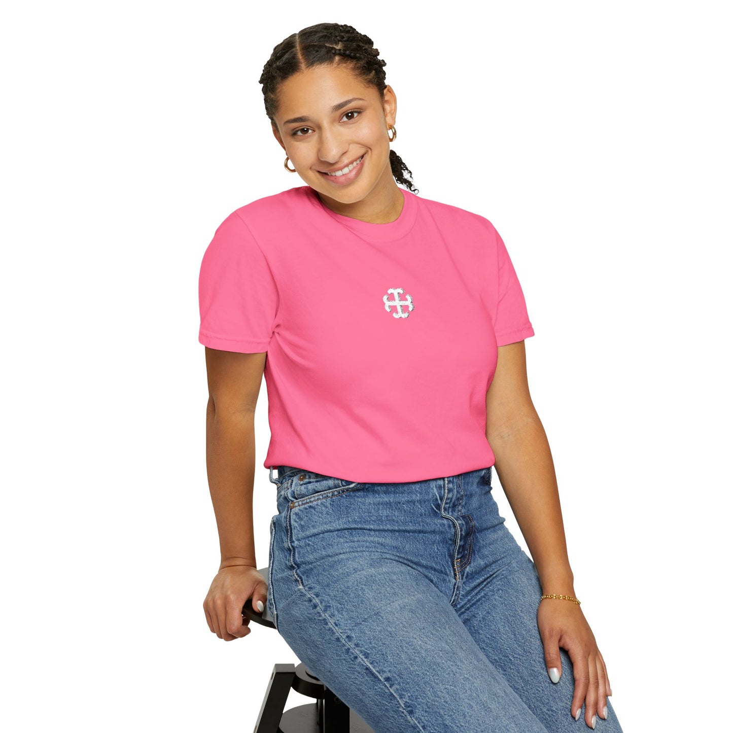 Saint Mary's College Embroidered French Cross Tee | Belles | 1844 | Better in Blue Co.