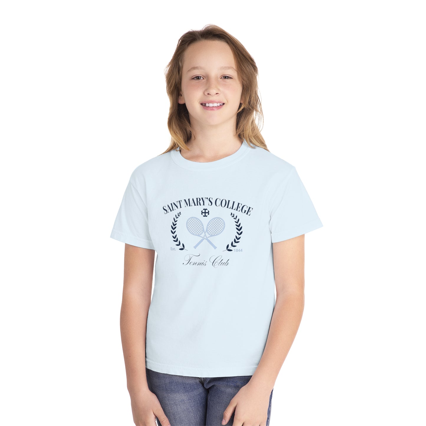 Saint Mary's College Tennis Club T-Shirt | Youth Tee | French Cross | Better in Blue Co.