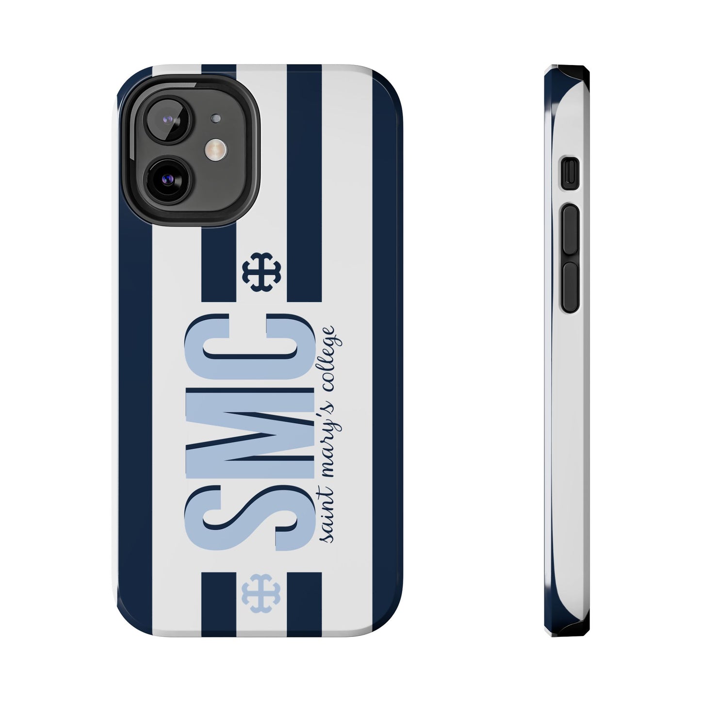 Saint Mary's College Navy Blue Striped Phone Case | French Cross | Better in Blue Co.