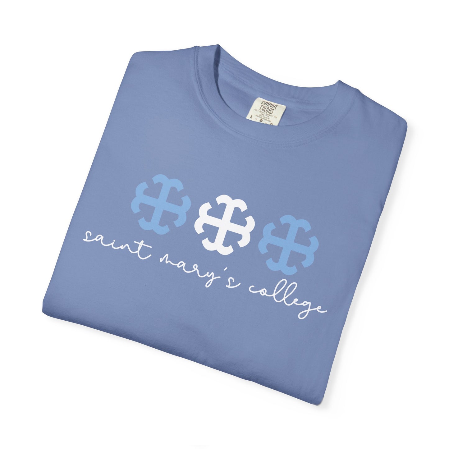 Saint Mary's College Triple French Cross Tee 2.0 | Belles Blue | Better in Blue Co.