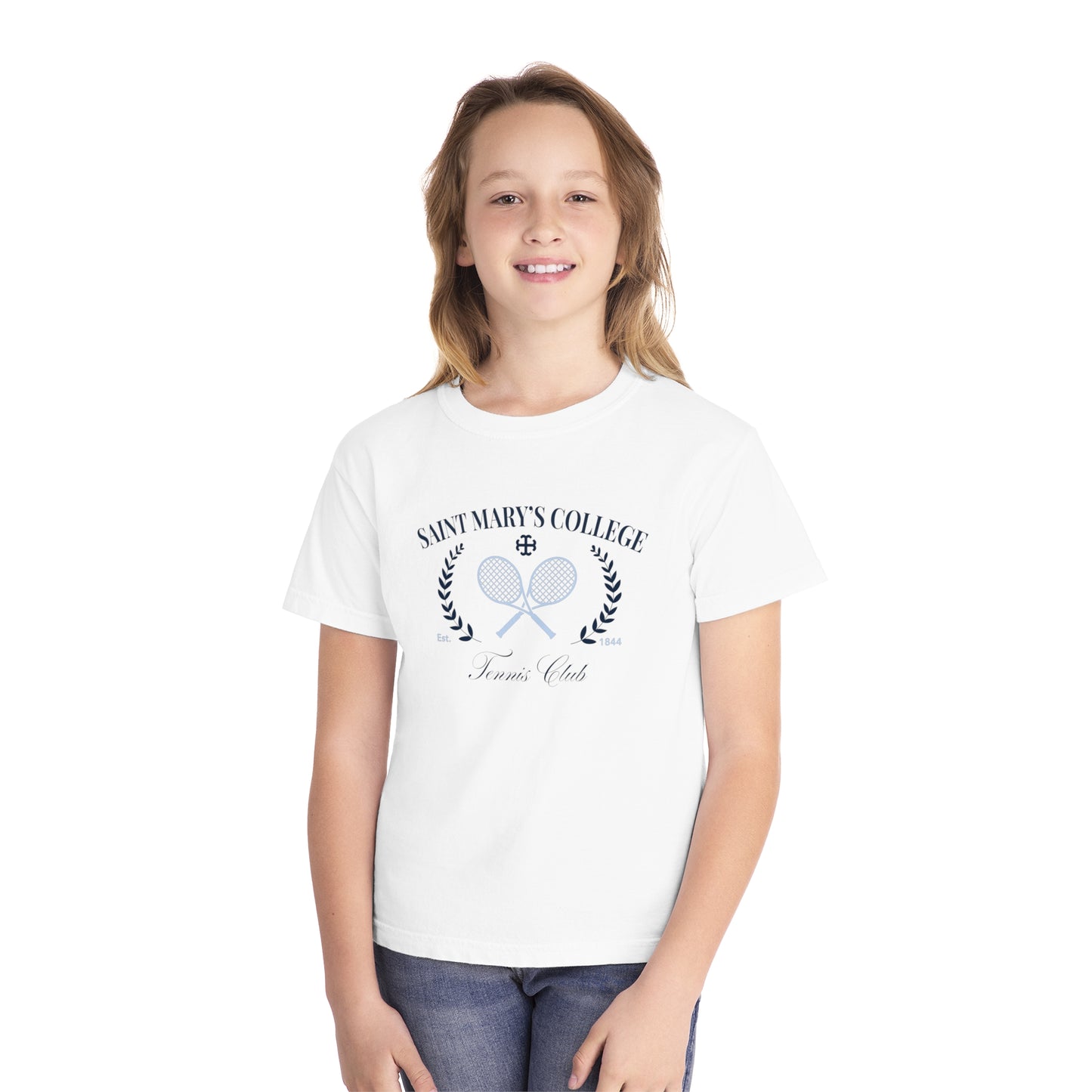 Saint Mary's College Tennis Club T-Shirt | Youth Tee | French Cross | Better in Blue Co.