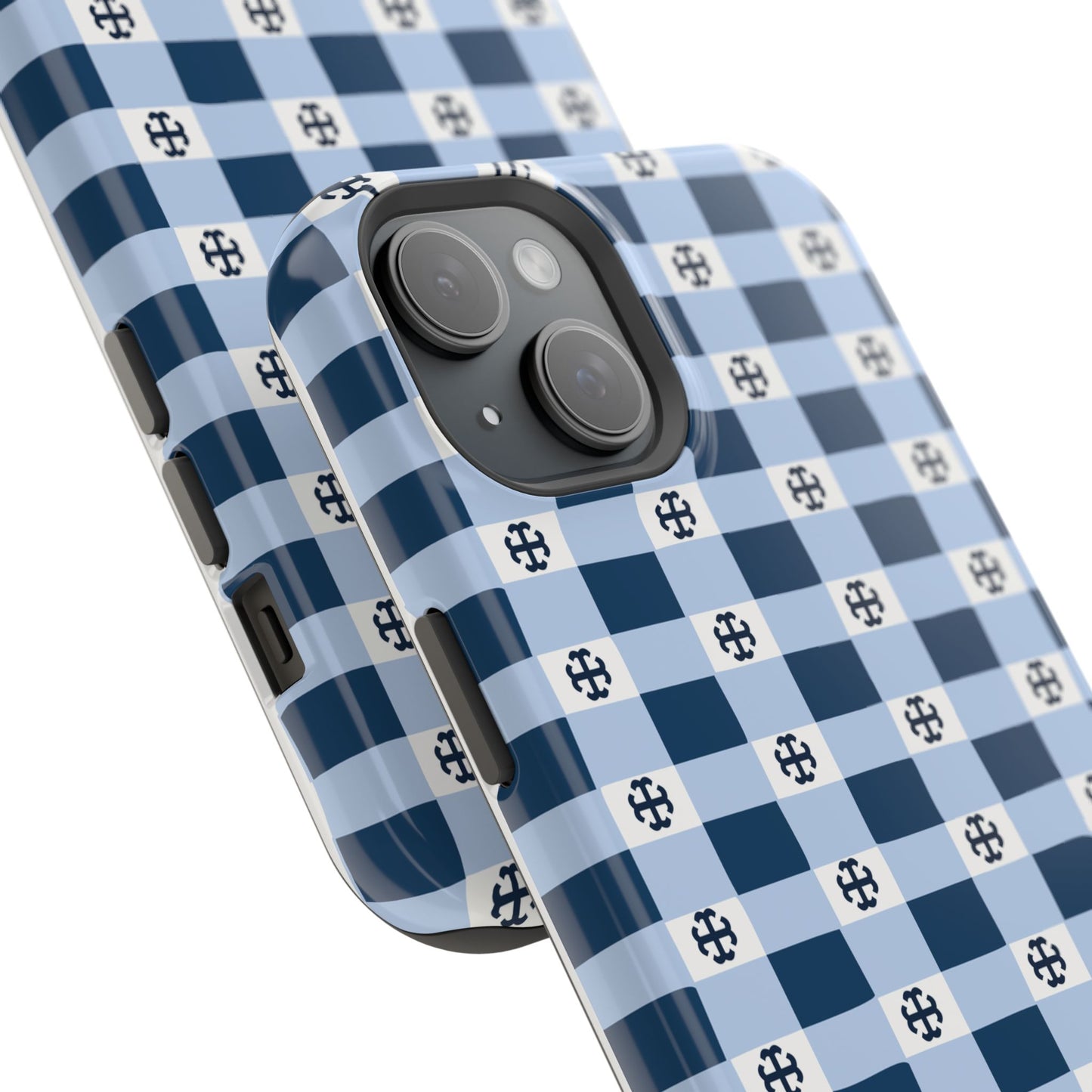 Saint Mary's College Gingham French Cross Magnetic Phone Case | Belles Blue | Better in Blue Co.