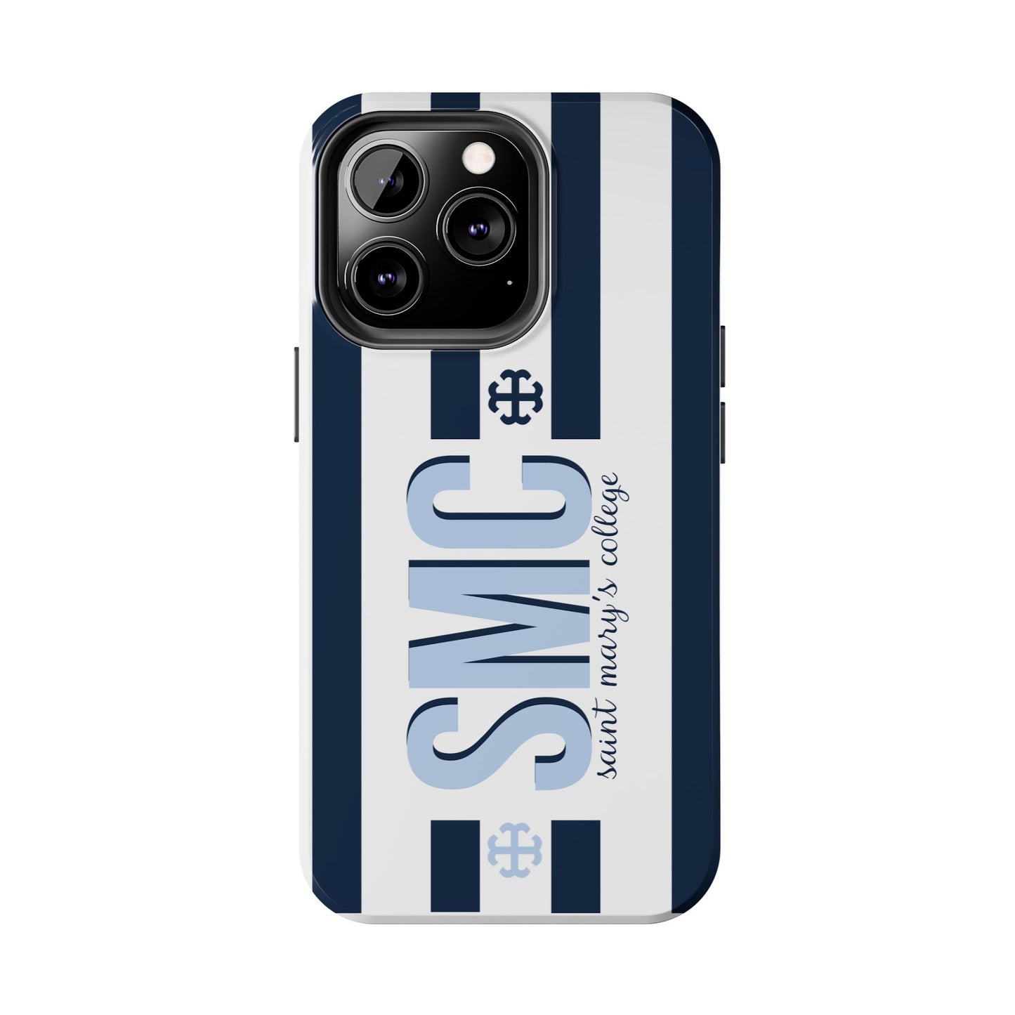 Saint Mary's College Navy Blue Striped Phone Case | French Cross | Better in Blue Co.