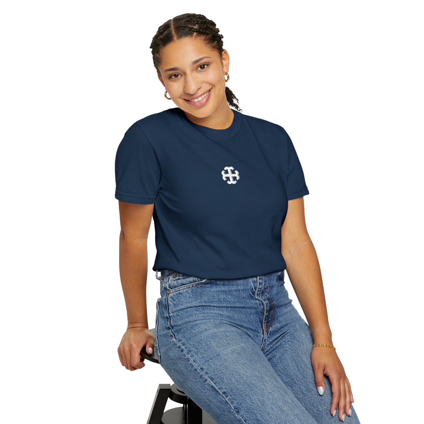 Saint Mary's College Embroidered French Cross Tee | Belles | 1844 | Better in Blue Co.