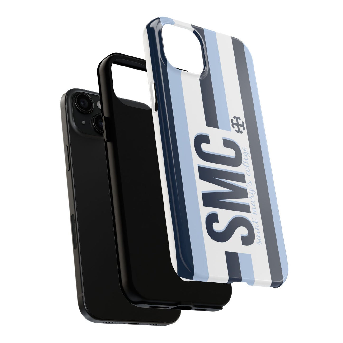 Saint Mary's College Phone Case SMC Navy/Belles Blue/White French Cross | Better in Blue Co.