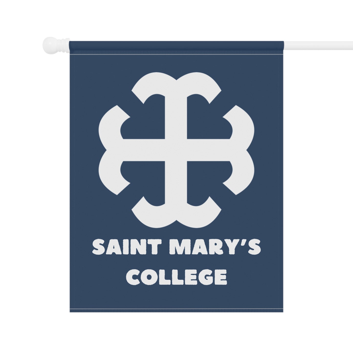 Saint Mary's College Navy/White Garden & House Banner | French Cross | Better in Blue Co.