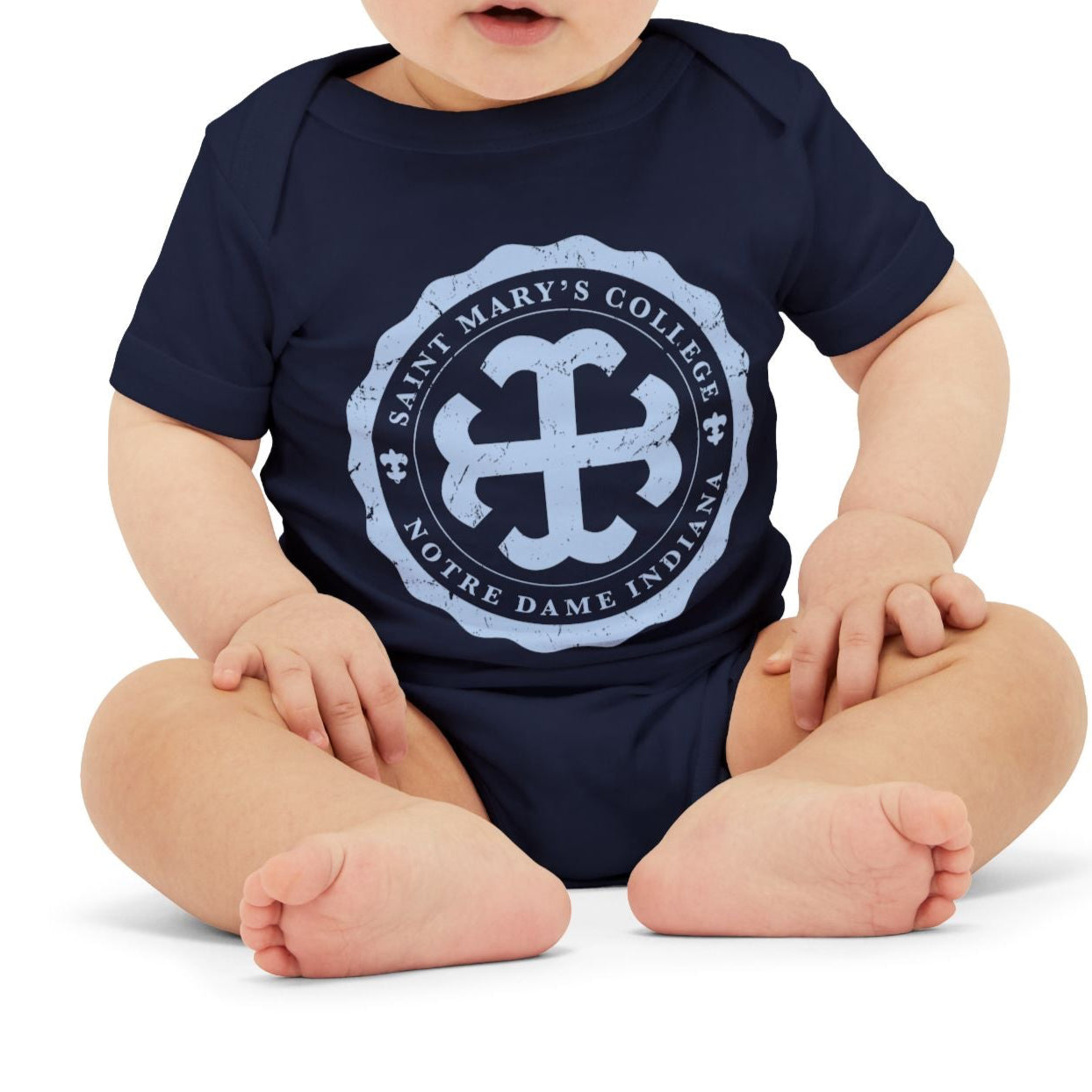 Saint Mary's College Infant Onesie No. 4 | French Cross | Baby | Better in Blue Co.