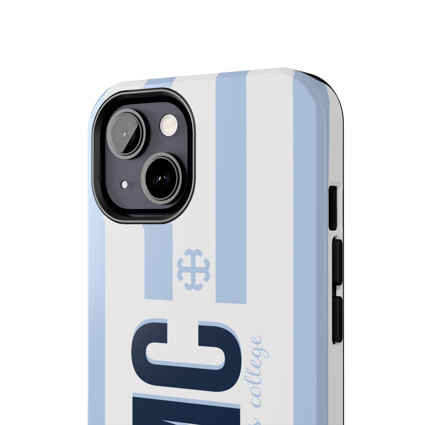 Saint Mary's College Belles Blue Striped Phone Case | French Cross | Better in Blue Co.