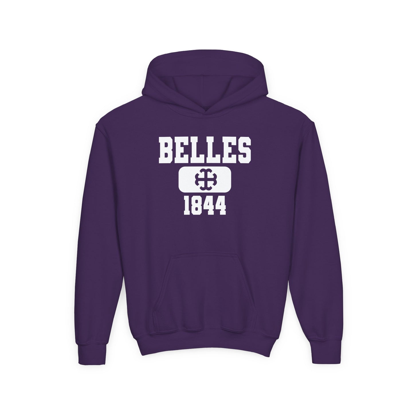 Youth Saint Mary's College Belles 1844 Heavy Blend Hooded Sweatshirt | French Cross | Better in Blue Co.