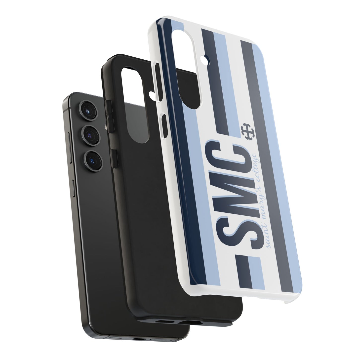 Saint Mary's College Phone Case SMC Navy/Belles Blue/White French Cross | Better in Blue Co.