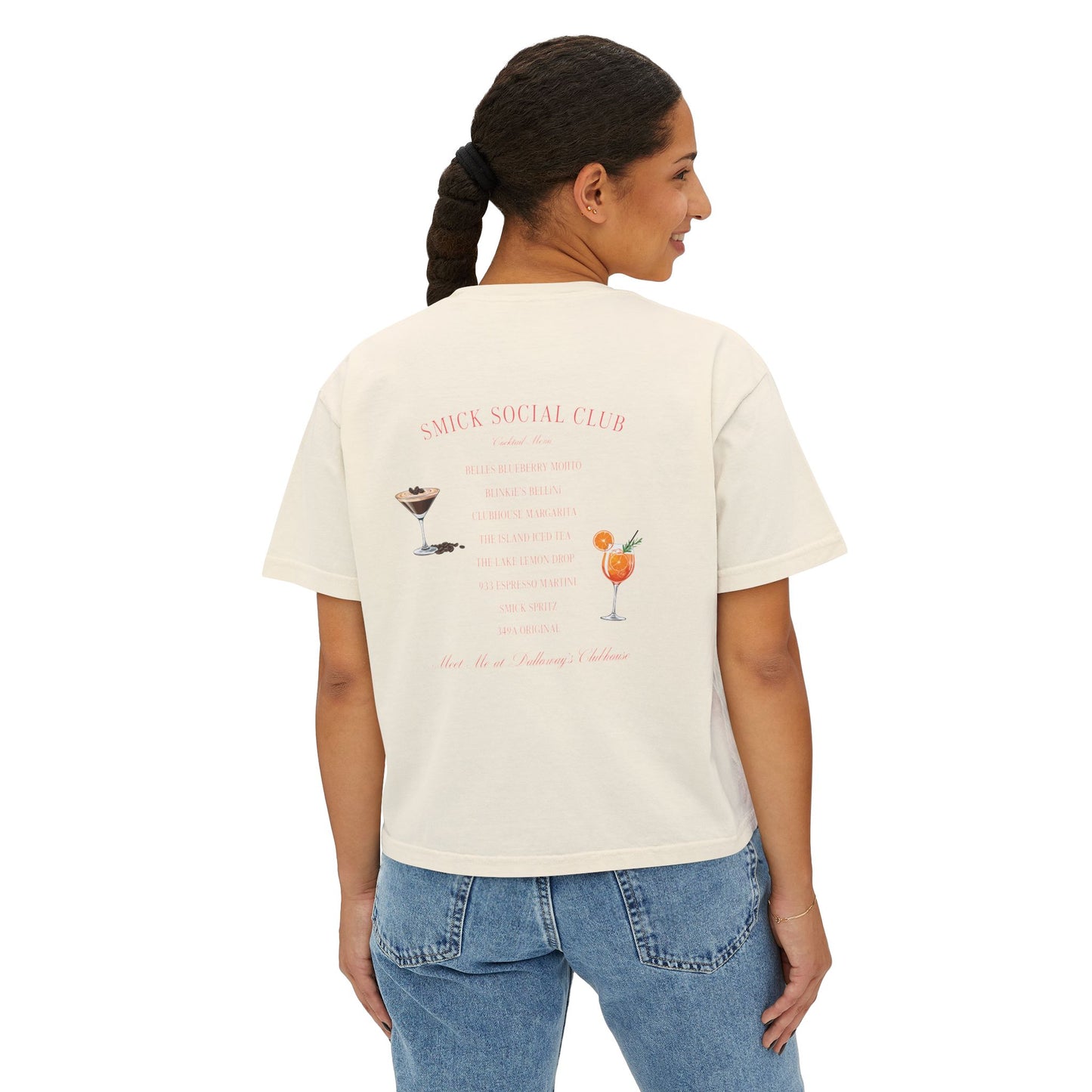 Saint Mary's College Après Golf Smick Social Club Women's Boxy Tee | Better in Blue Co.