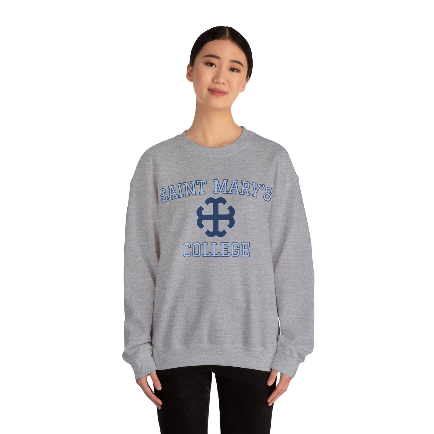 Saint Mary's College Crewneck Navy/Belles Blue | Smick | French Cross