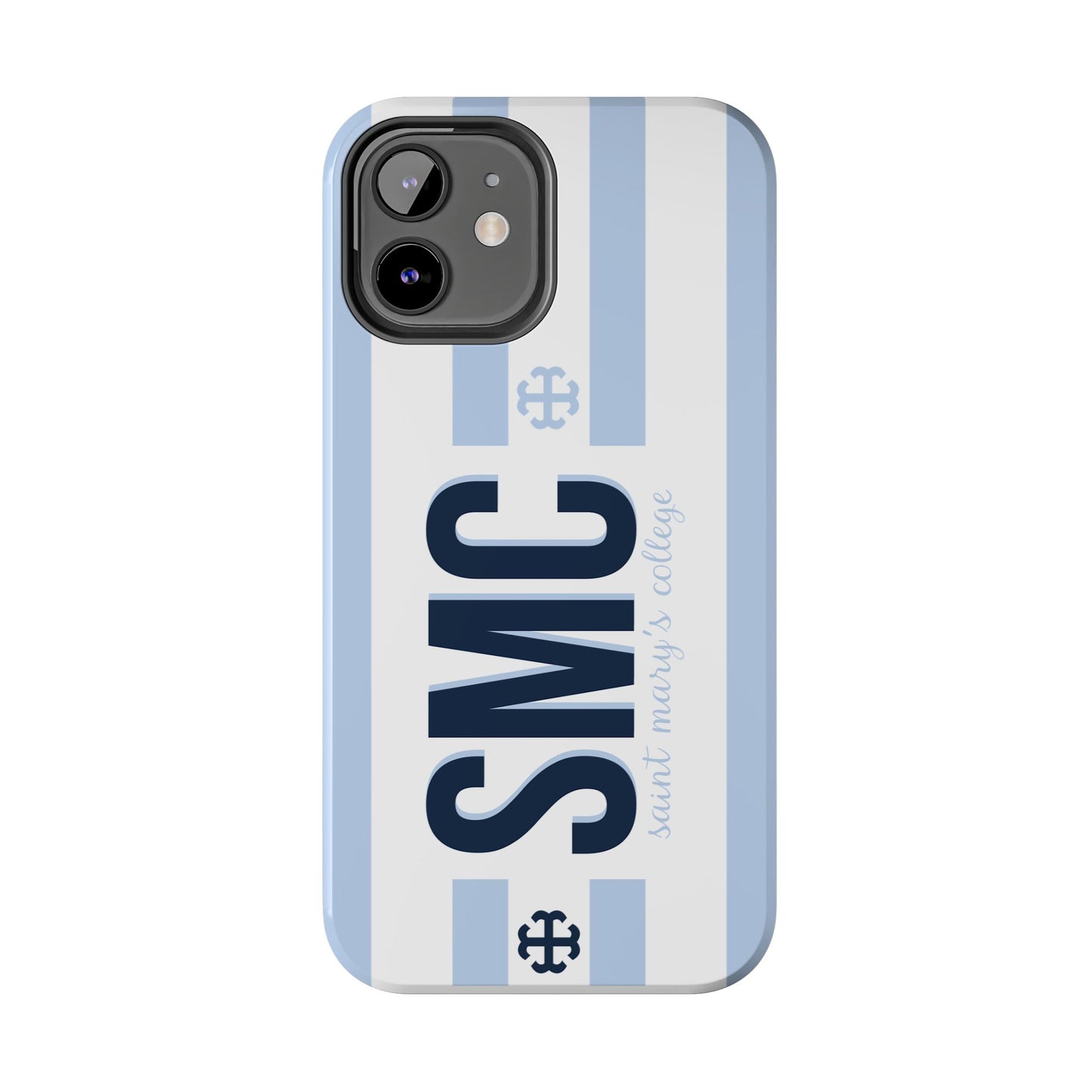 Saint Mary's College Belles Blue Striped Phone Case | French Cross | Better in Blue Co.