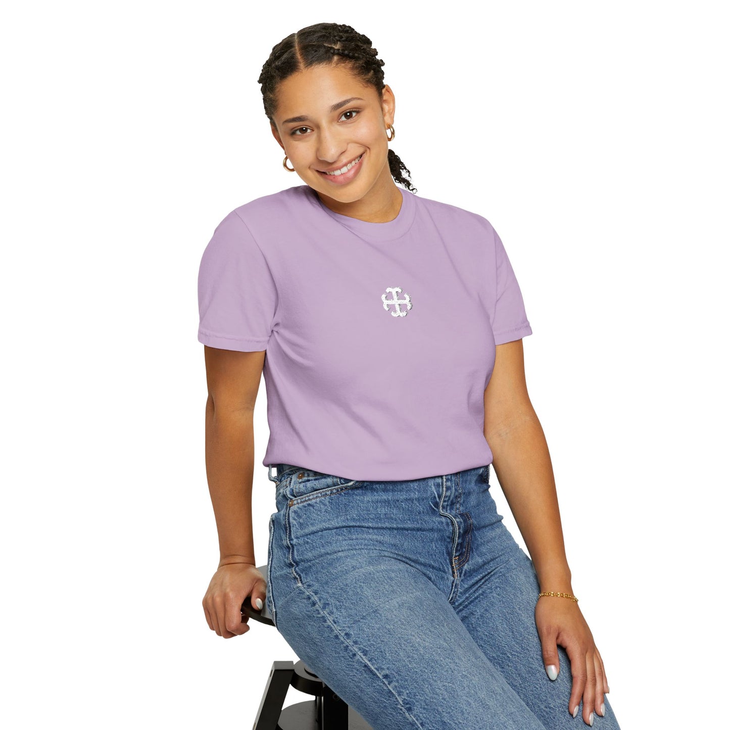 Saint Mary's College Embroidered French Cross Tee | Belles | 1844 | Better in Blue Co.