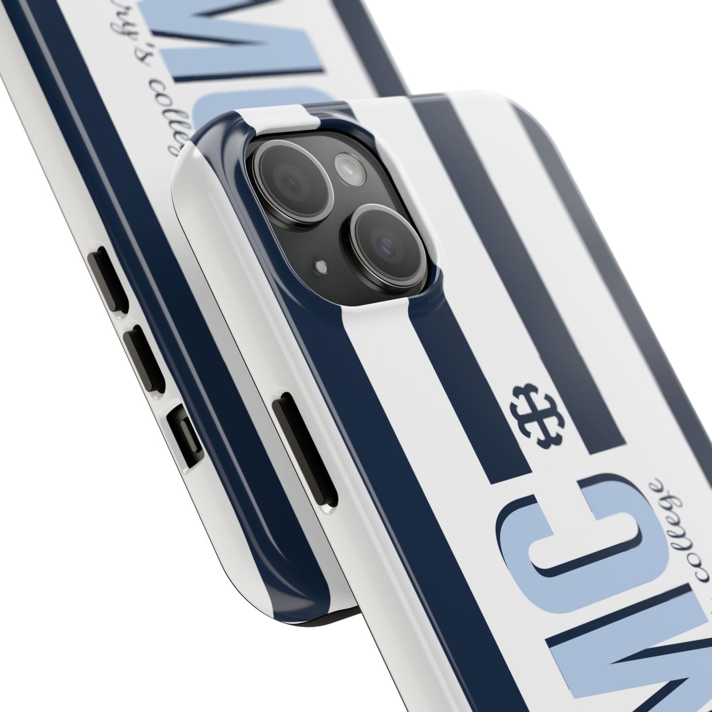 Saint Mary's College Navy Blue Striped Phone Case | French Cross | Better in Blue Co.