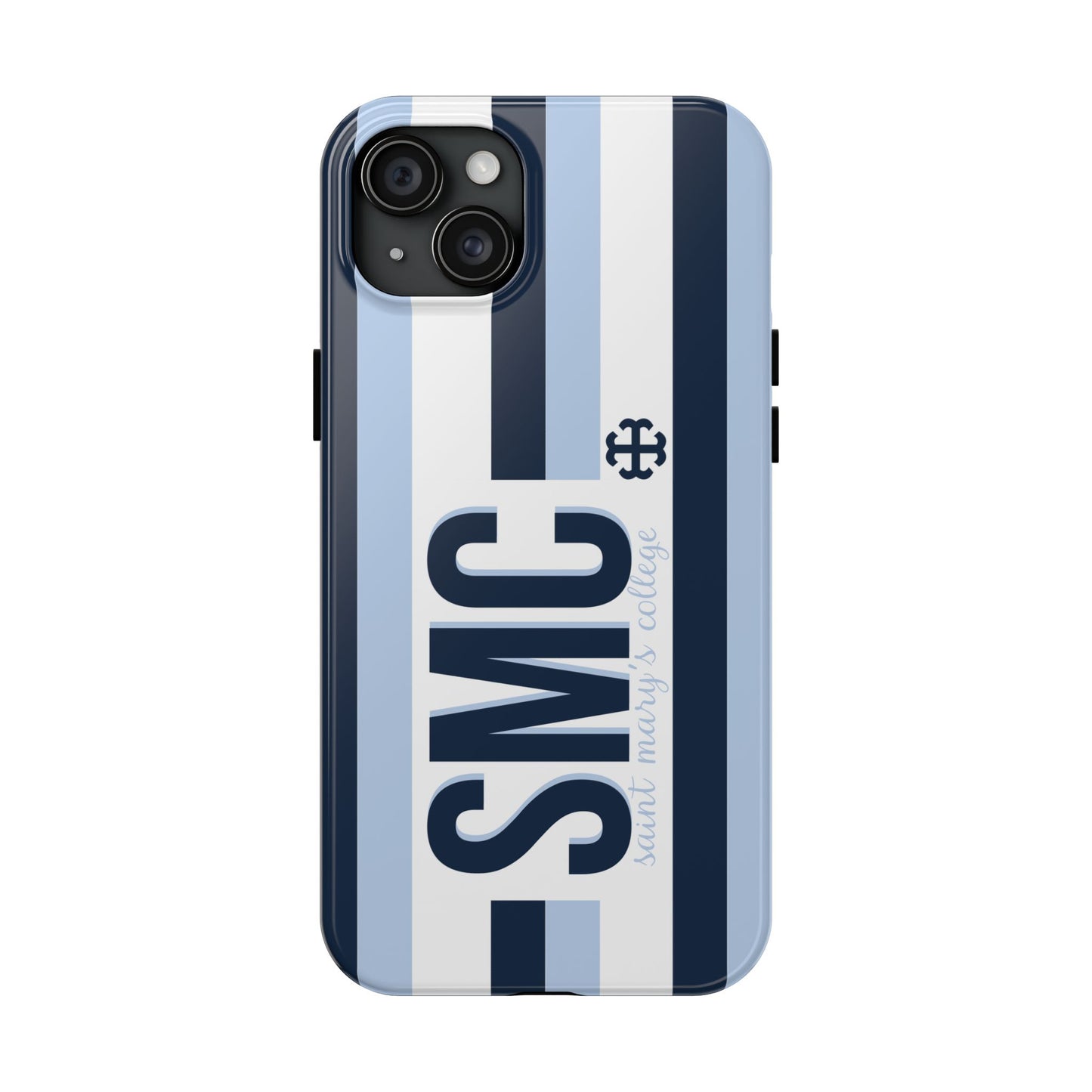 Saint Mary's College Phone Case SMC Navy/Belles Blue/White French Cross | Better in Blue Co.