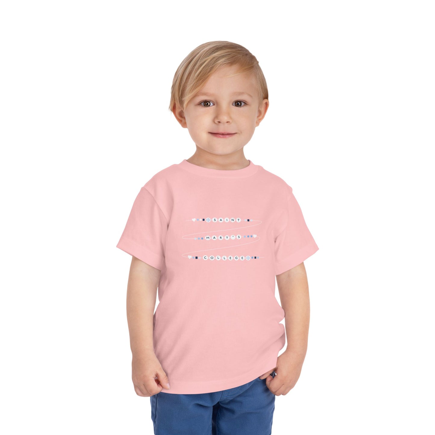 Saint Mary's College Friendship Bracelet  Toddler Short Sleeve Tee| Belles Blue | Smick | Better in Blue Co.