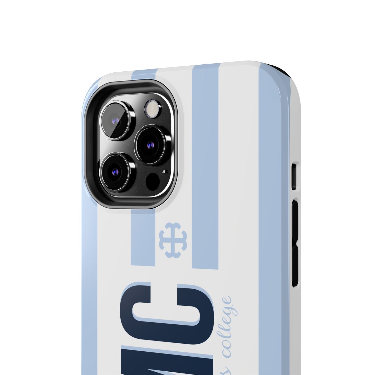 Saint Mary's College Belles Blue Striped Phone Case | French Cross | Better in Blue Co.