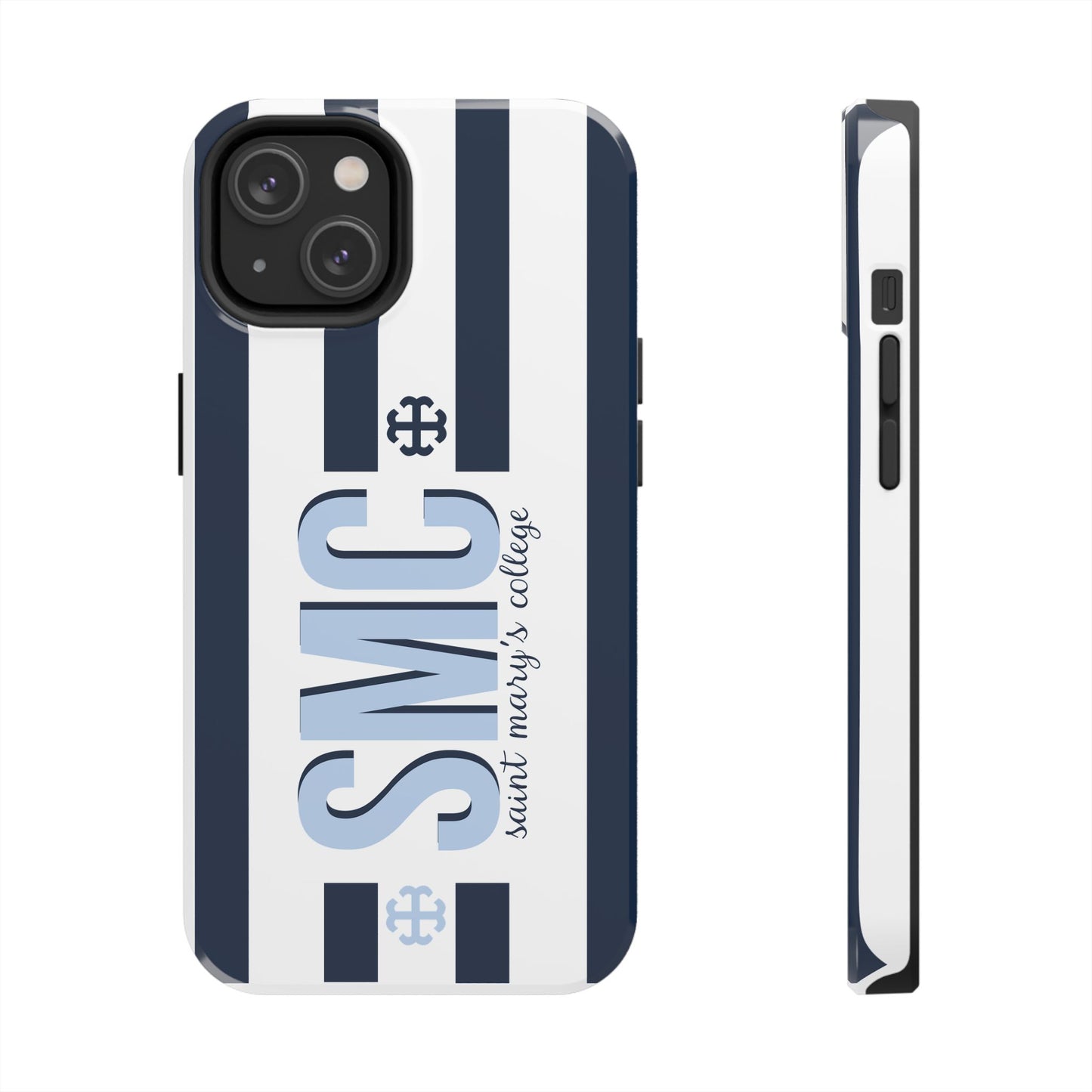 Saint Mary's College Navy Blue Striped Phone Case | French Cross | Better in Blue Co.