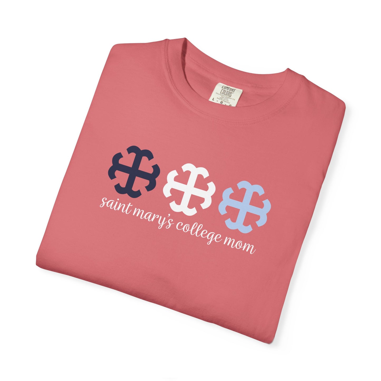 Saint Mary's College French Cross Mom Tee | Belles | Smick | Better in Blue Co.