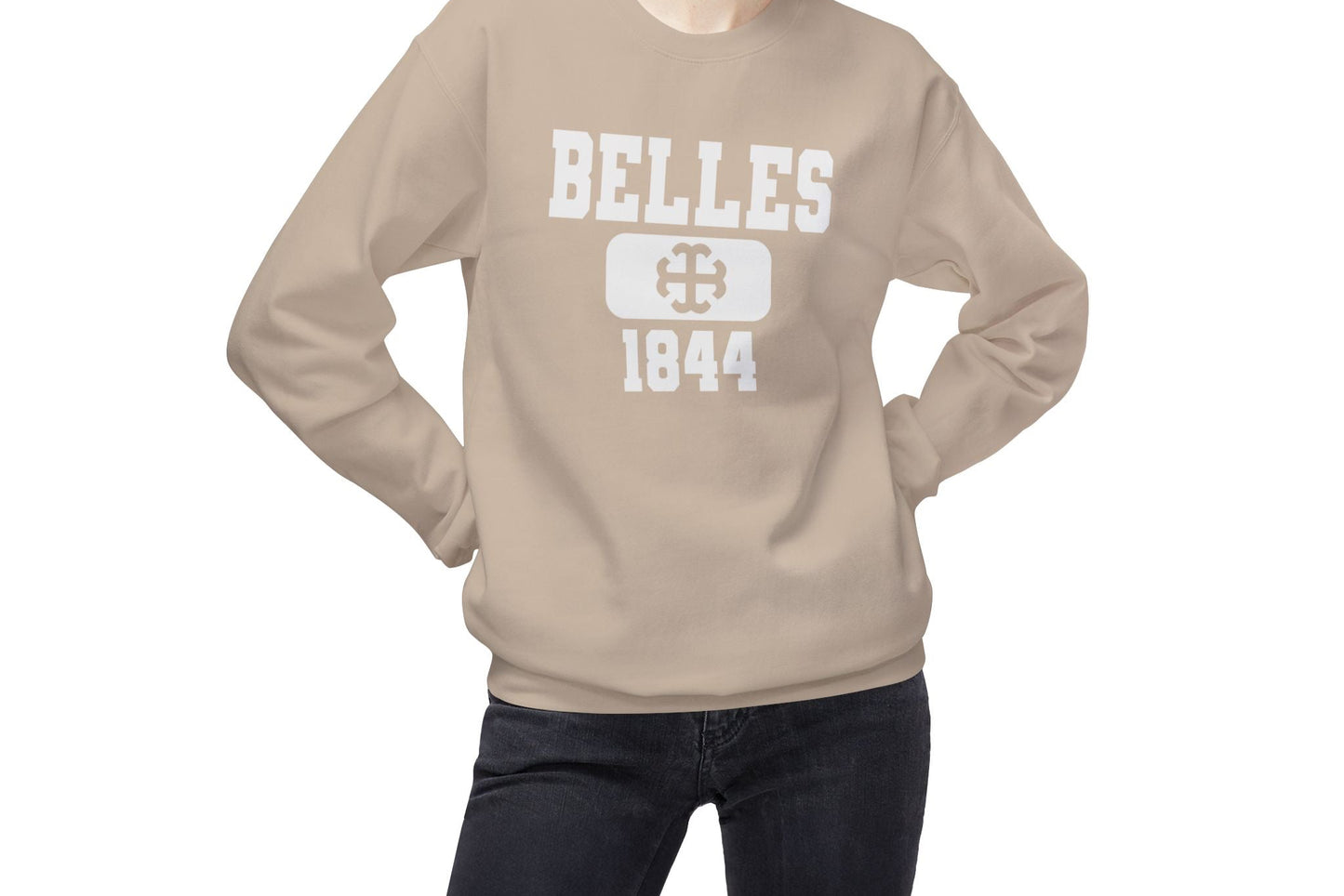 Saint Mary's College Belles 1844 Lightweight Crewneck | French Cross | Better in Blue Co.