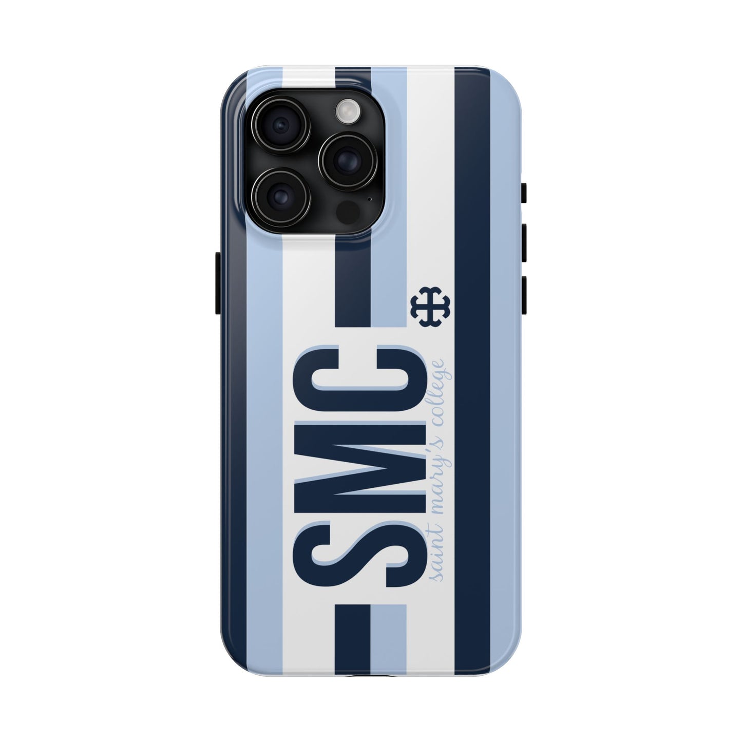 Saint Mary's College Phone Case SMC Navy/Belles Blue/White French Cross | Better in Blue Co.