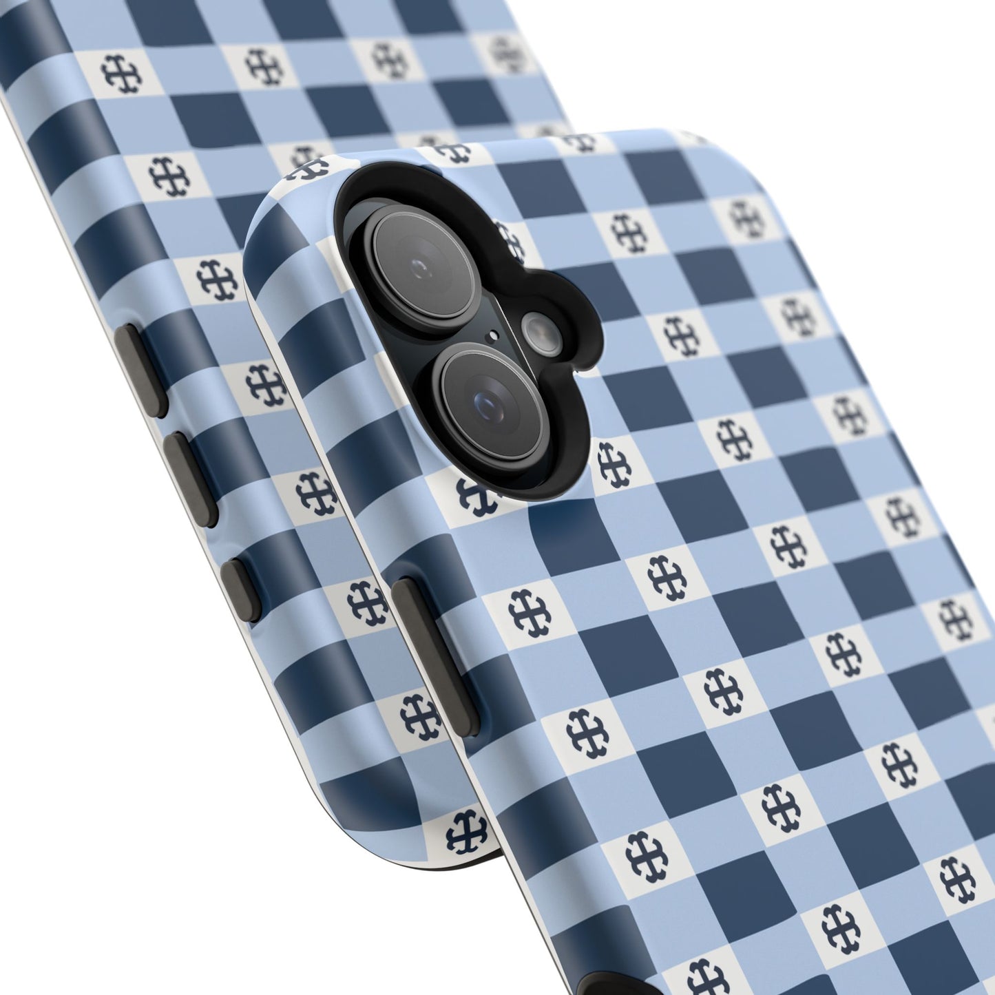 Saint Mary's College Gingham French Cross Magnetic Phone Case | Belles Blue | Better in Blue Co.