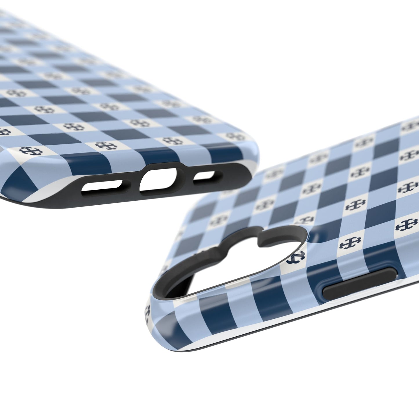 Saint Mary's College Gingham French Cross Magnetic Phone Case | Belles Blue | Better in Blue Co.