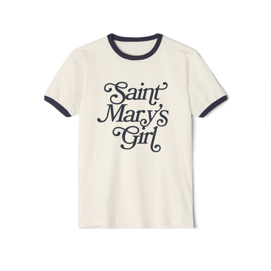 Saint Mary's College "Saint Mary's Girl" Cotton Ringer T-Shirt | Notre Dame, IN | Better in Blue Co.