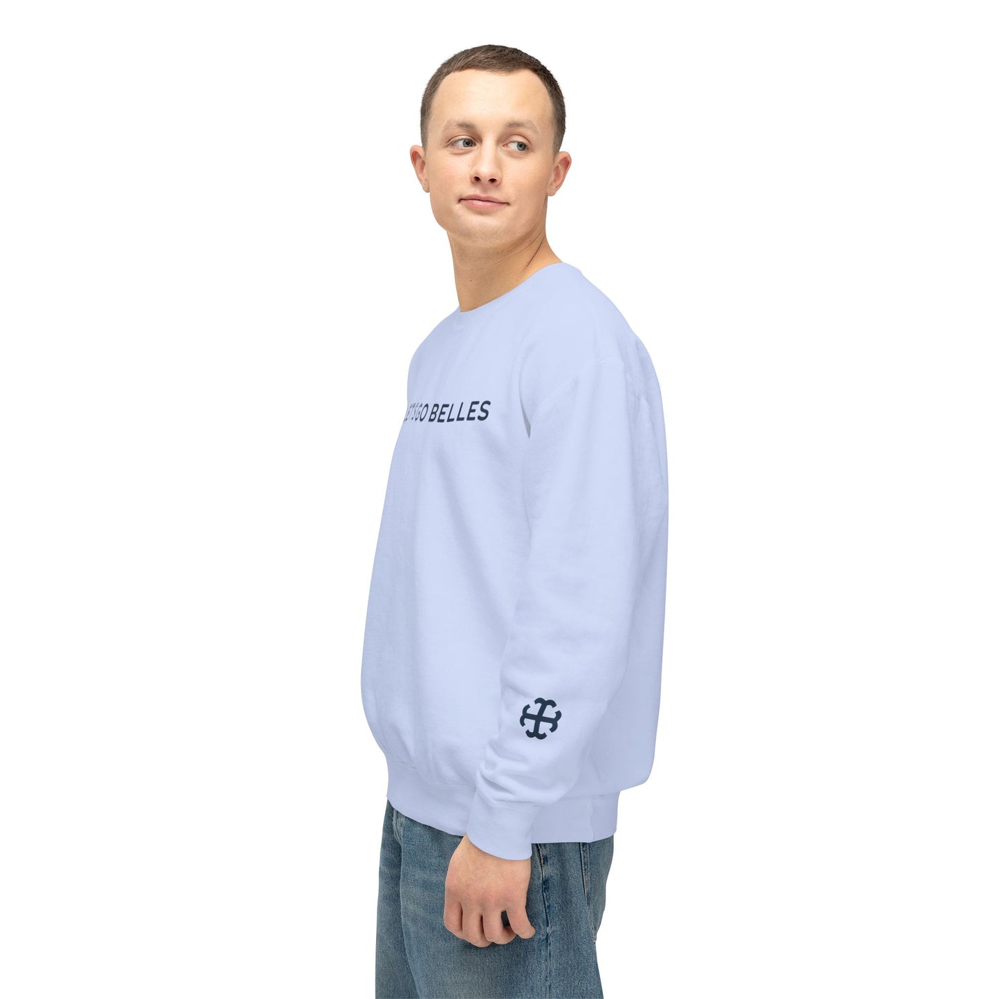 Saint Mary's College "Let's Go Belles" with French Cross Lightweight Crewneck | 1844 | Smick | Better in Blue Co.