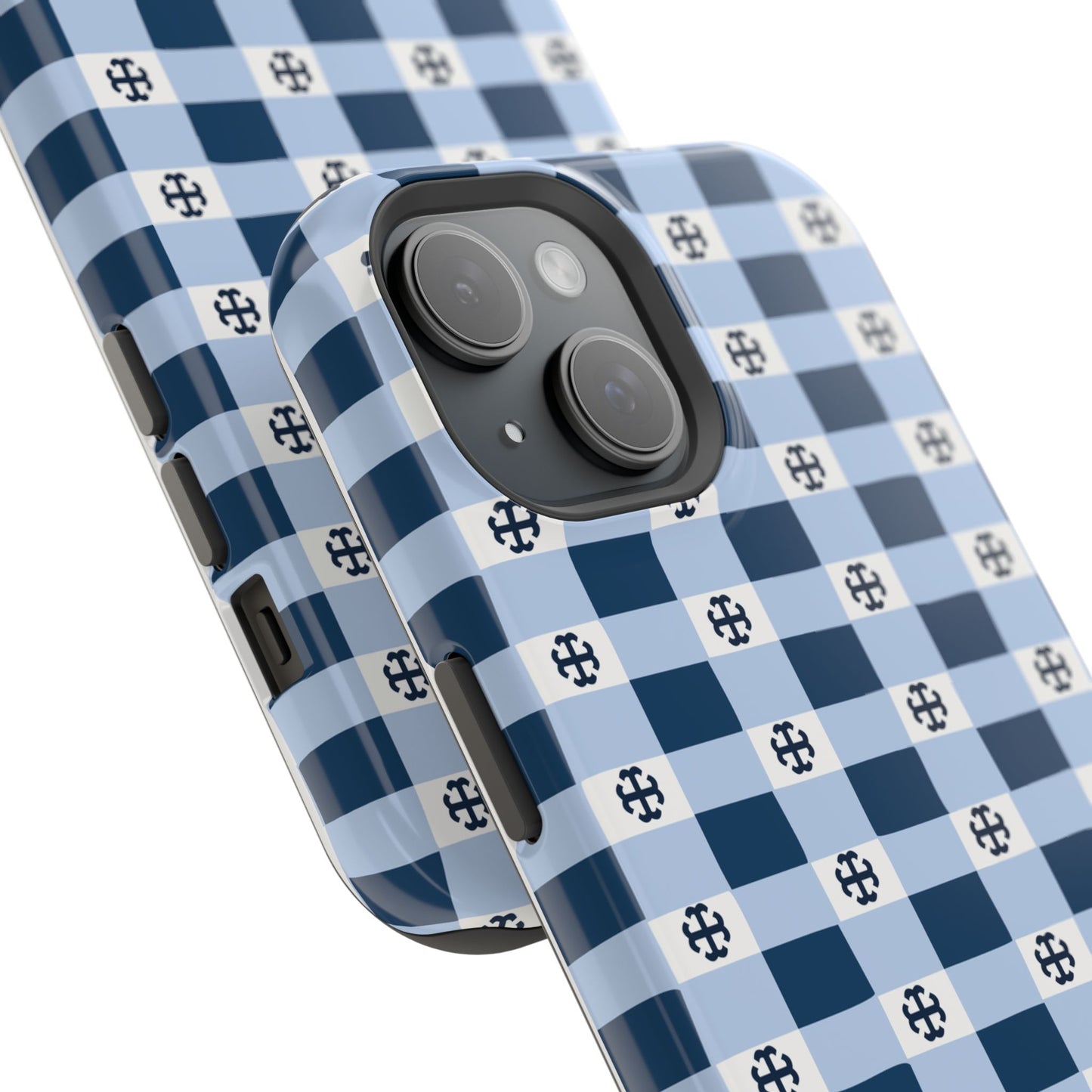 Saint Mary's College Gingham French Cross Magnetic Phone Case | Belles Blue | Better in Blue Co.