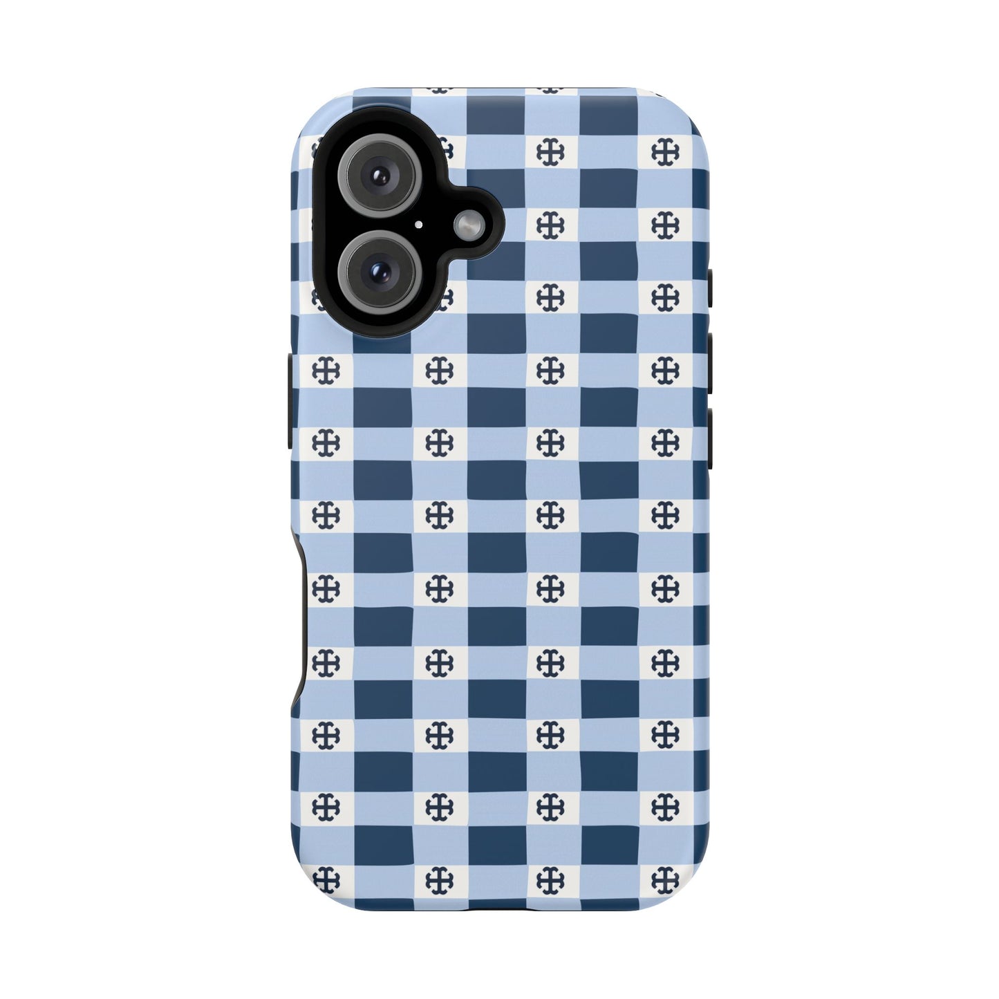 Saint Mary's College Gingham French Cross Magnetic Phone Case | Belles Blue | Better in Blue Co.