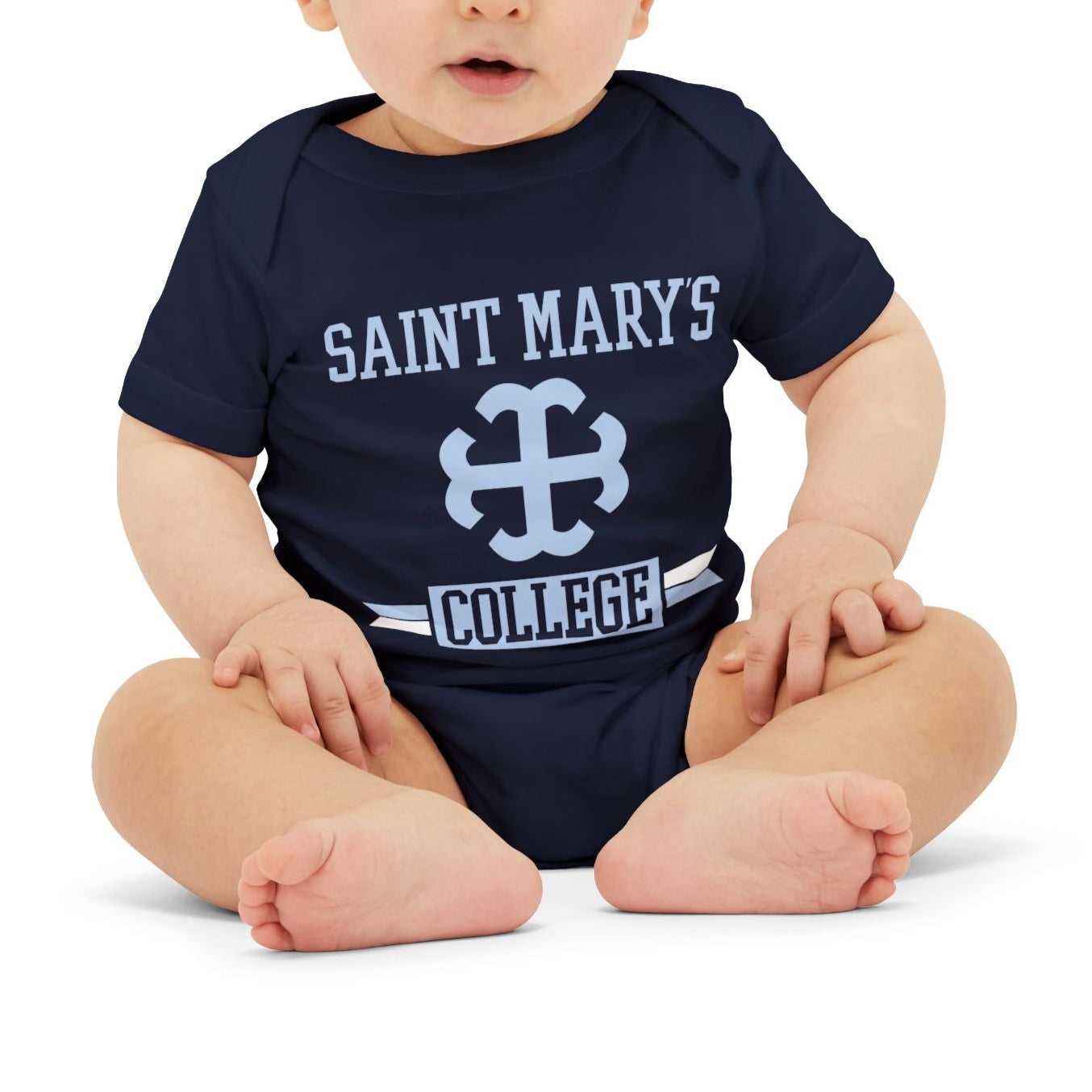 Saint Mary's College Baby Onesie No. 1 | French Cross | Better in Blue Co.