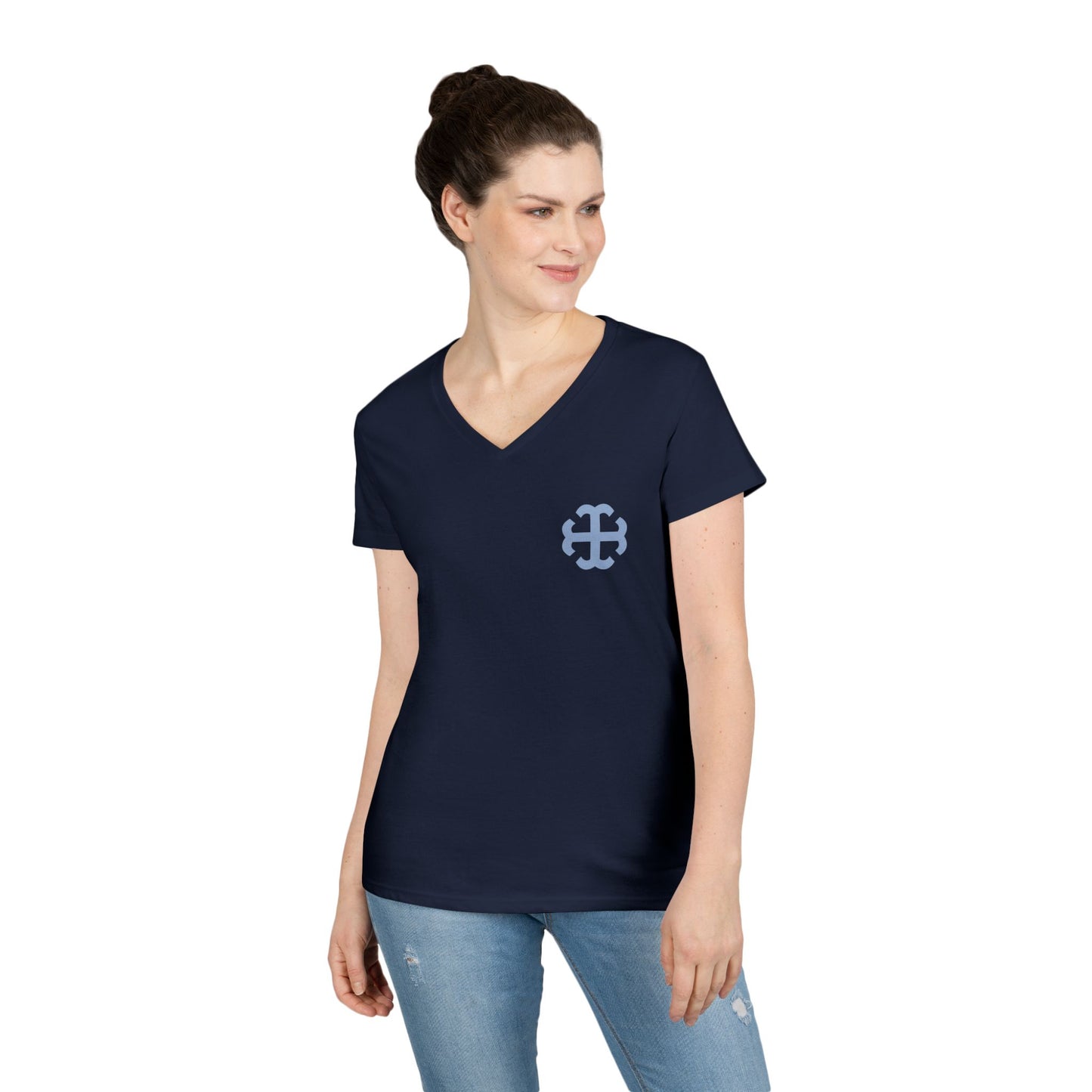 Saint Mary's College French Cross Ladies' V-Neck T-Shirt | Belles | Est. 1844 | Better in Blue Co.