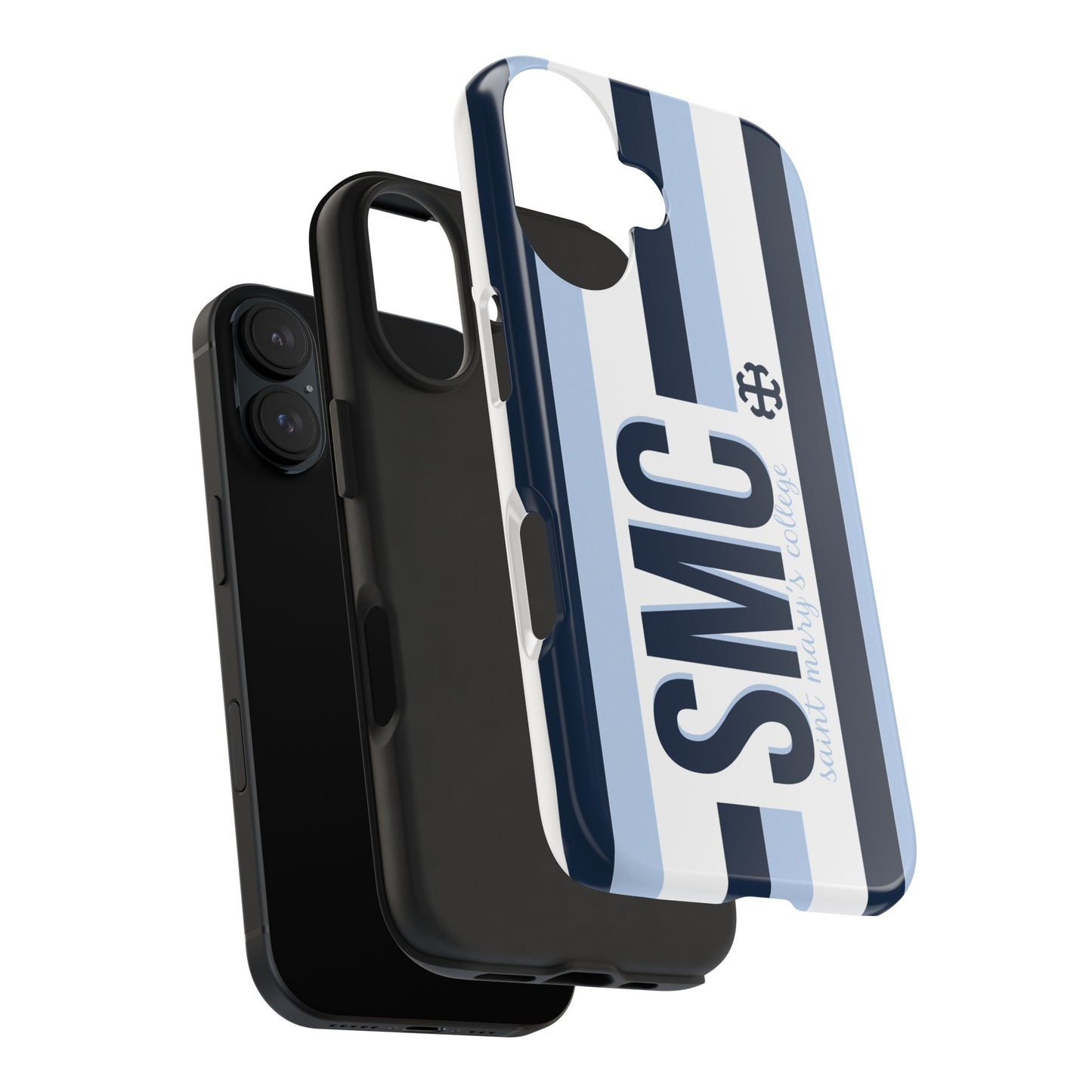 Saint Mary's College Phone Case SMC Navy/Belles Blue/White French Cross | Better in Blue Co.