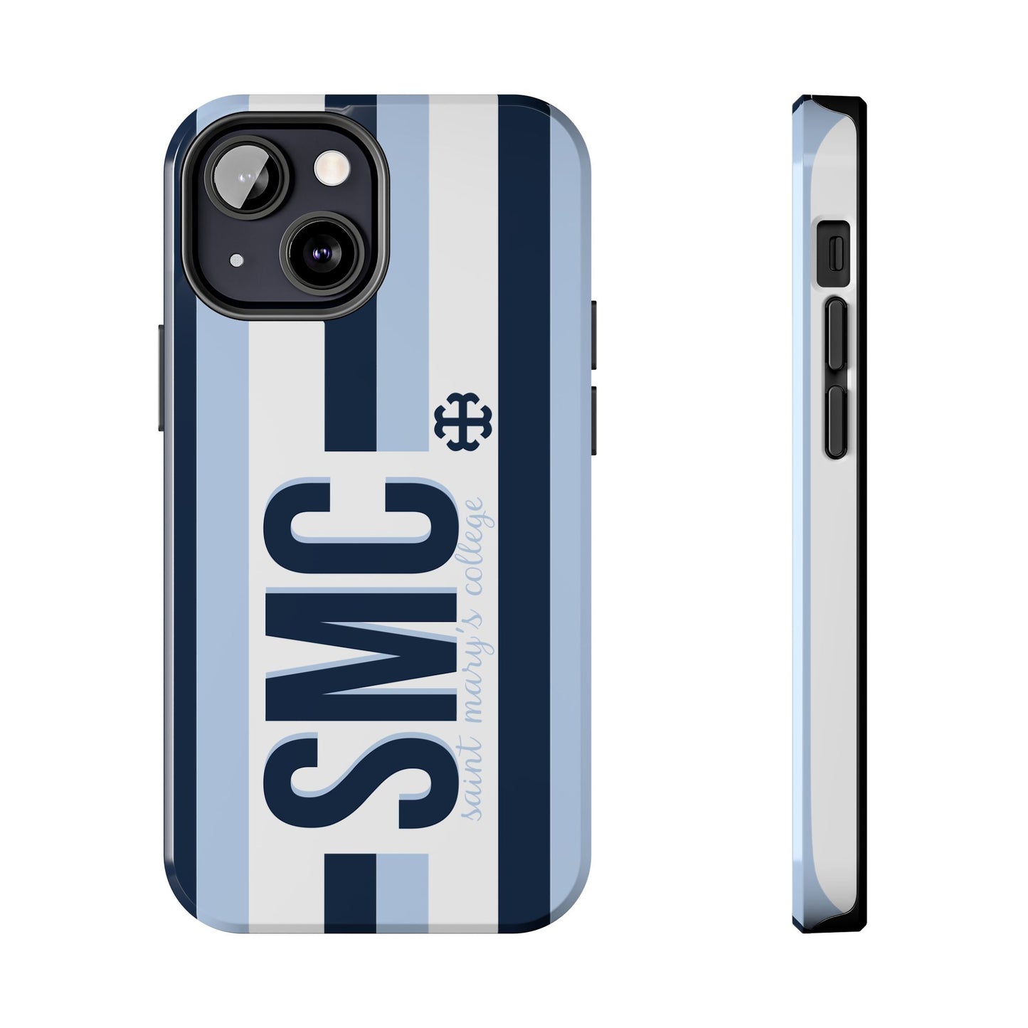 Saint Mary's College Phone Case SMC Navy/Belles Blue/White French Cross | Better in Blue Co.