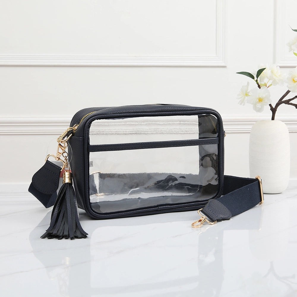 Better in Blue Co. Clear Rectangle Crossbody Bag for Stadium | Game Day | Notre Dame | Belles | Saint Mary's College