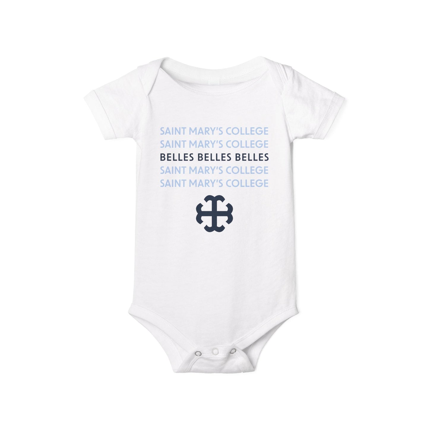 Saint Mary's College Baby Onesie No. 2 | French Cross | Better in Blue Co.