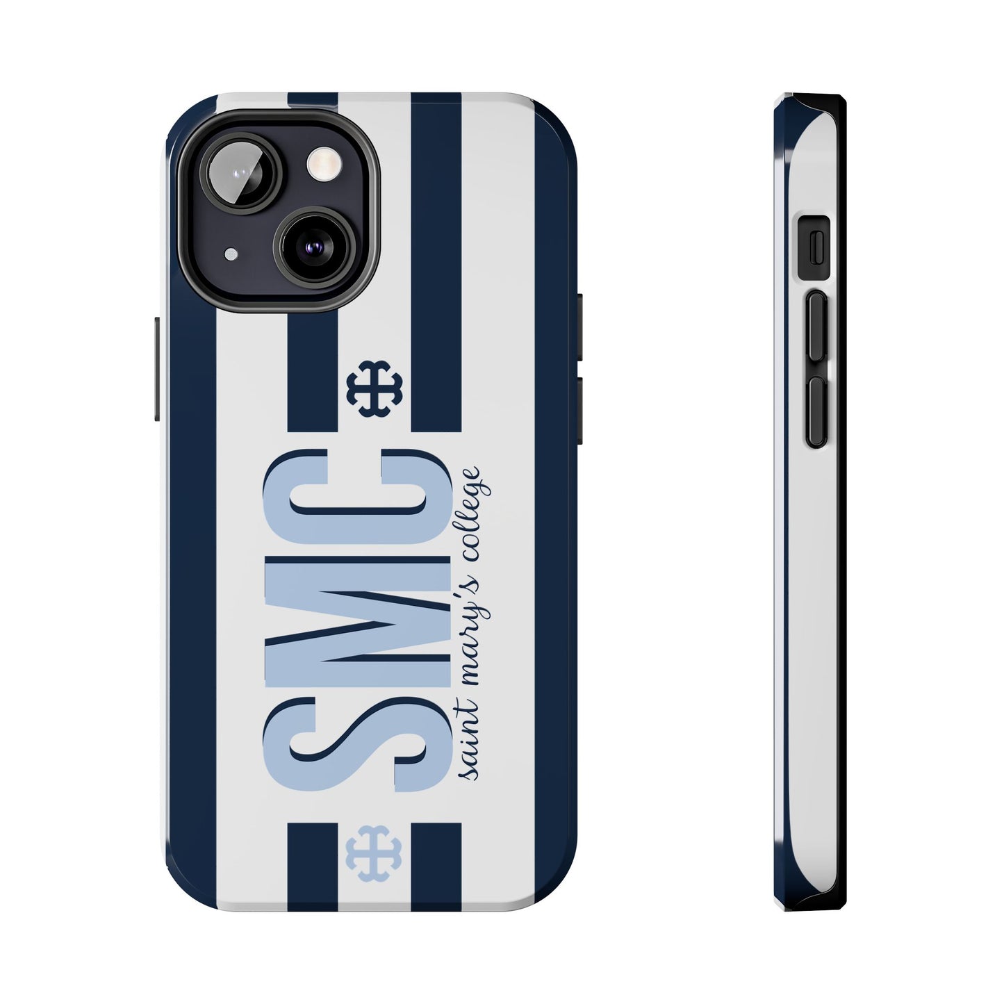 Saint Mary's College Navy Blue Striped Phone Case | French Cross | Better in Blue Co.