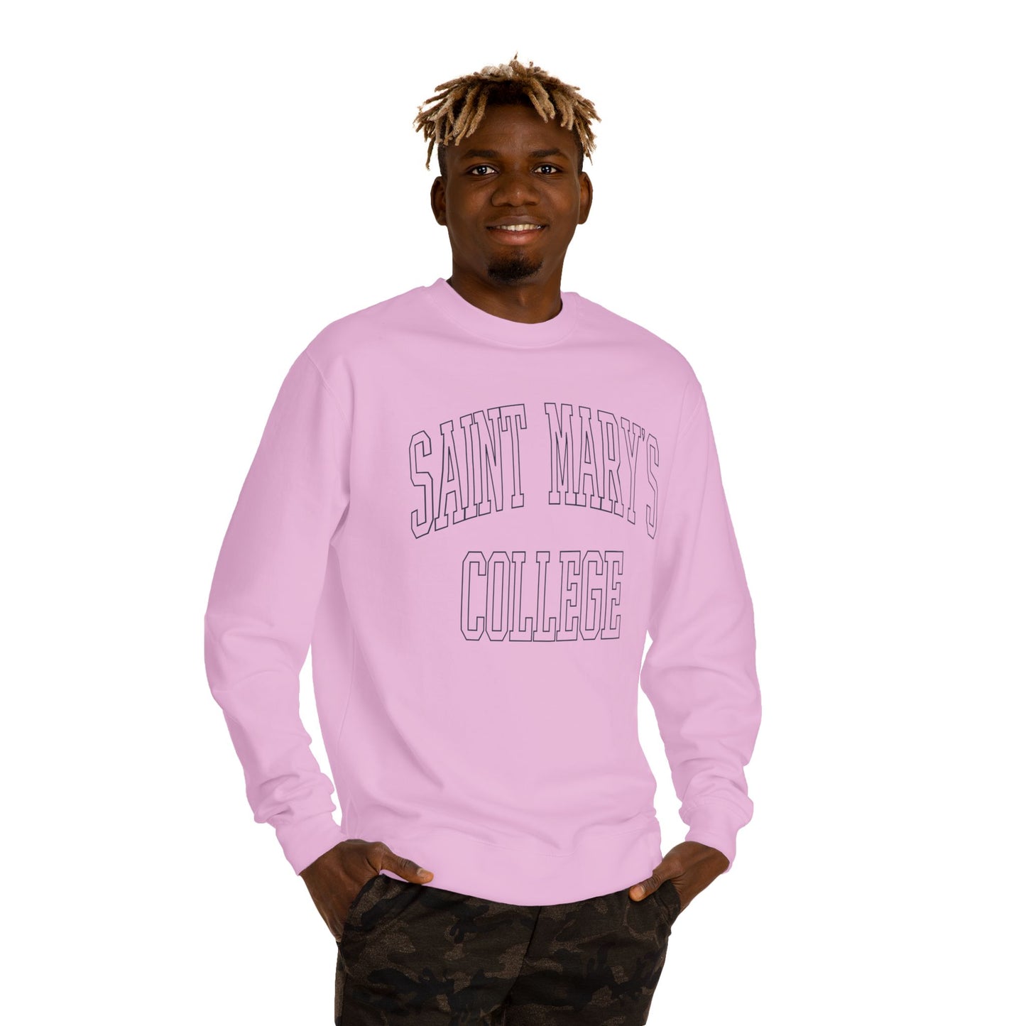 Saint Mary's College Outline Unisex Crew Neck Sweatshirt | Notre Dame, IN | Better in Blue Co.