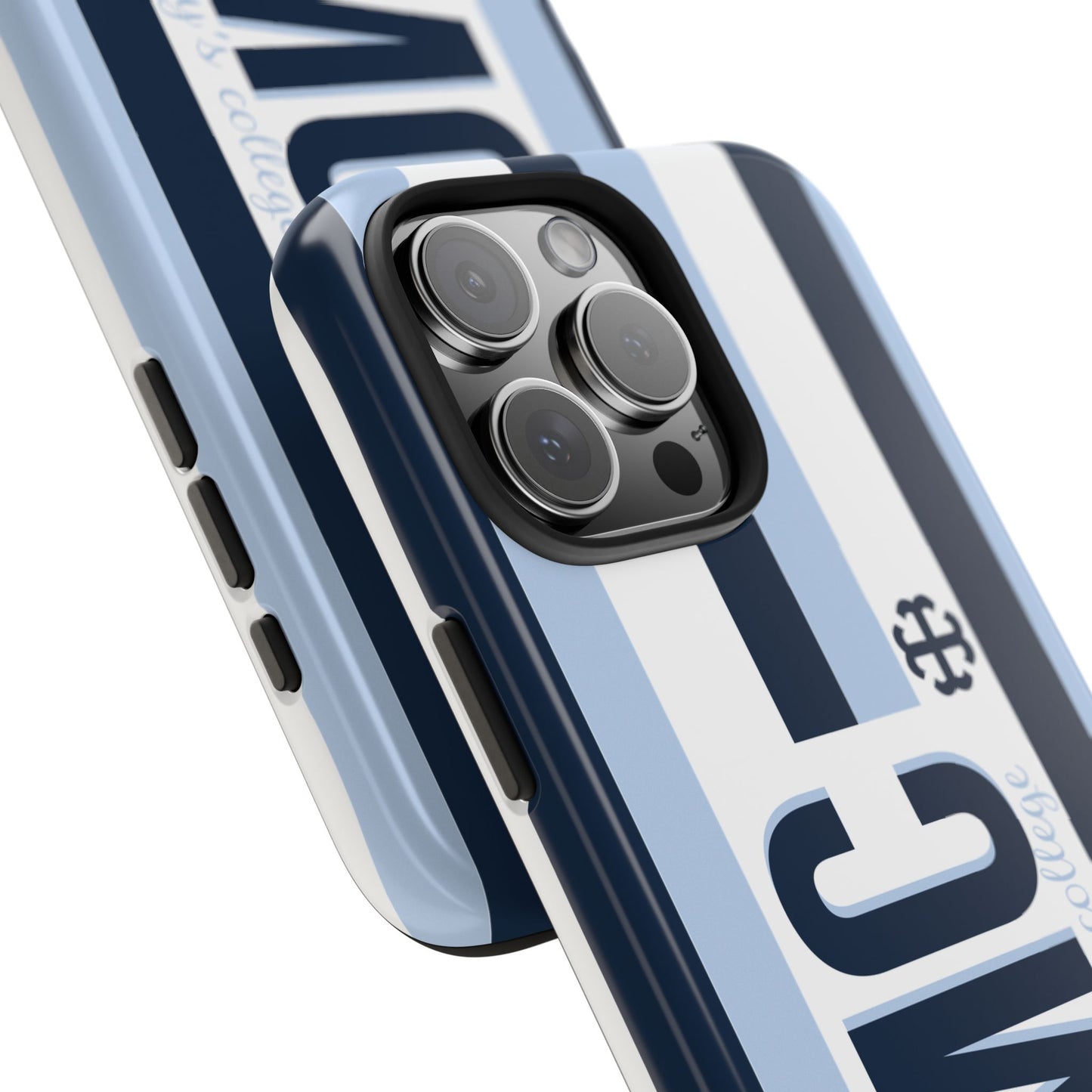 Saint Mary's College Phone Case SMC Navy/Belles Blue/White French Cross | Better in Blue Co.