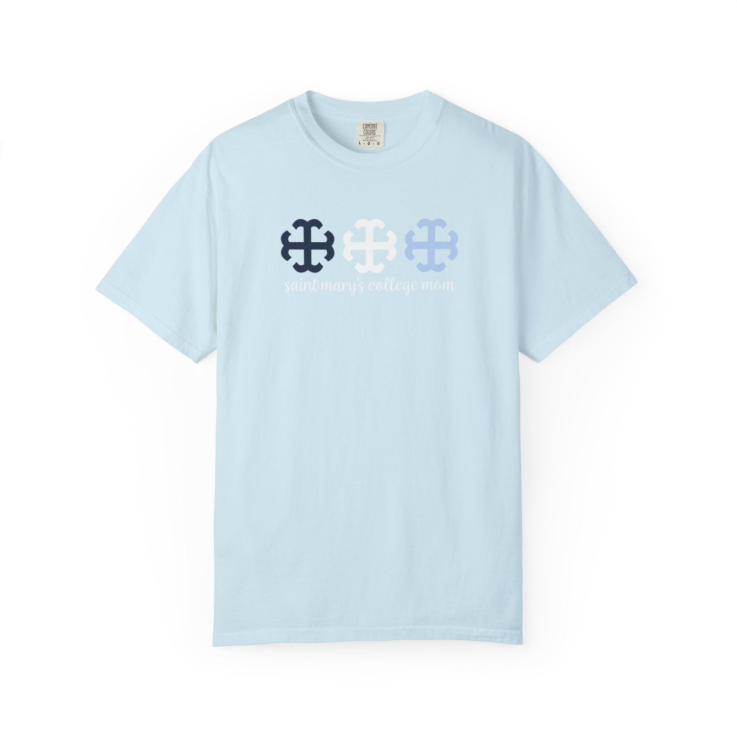 Saint Mary's College French Cross Mom Tee | Belles | Smick | Better in Blue Co.