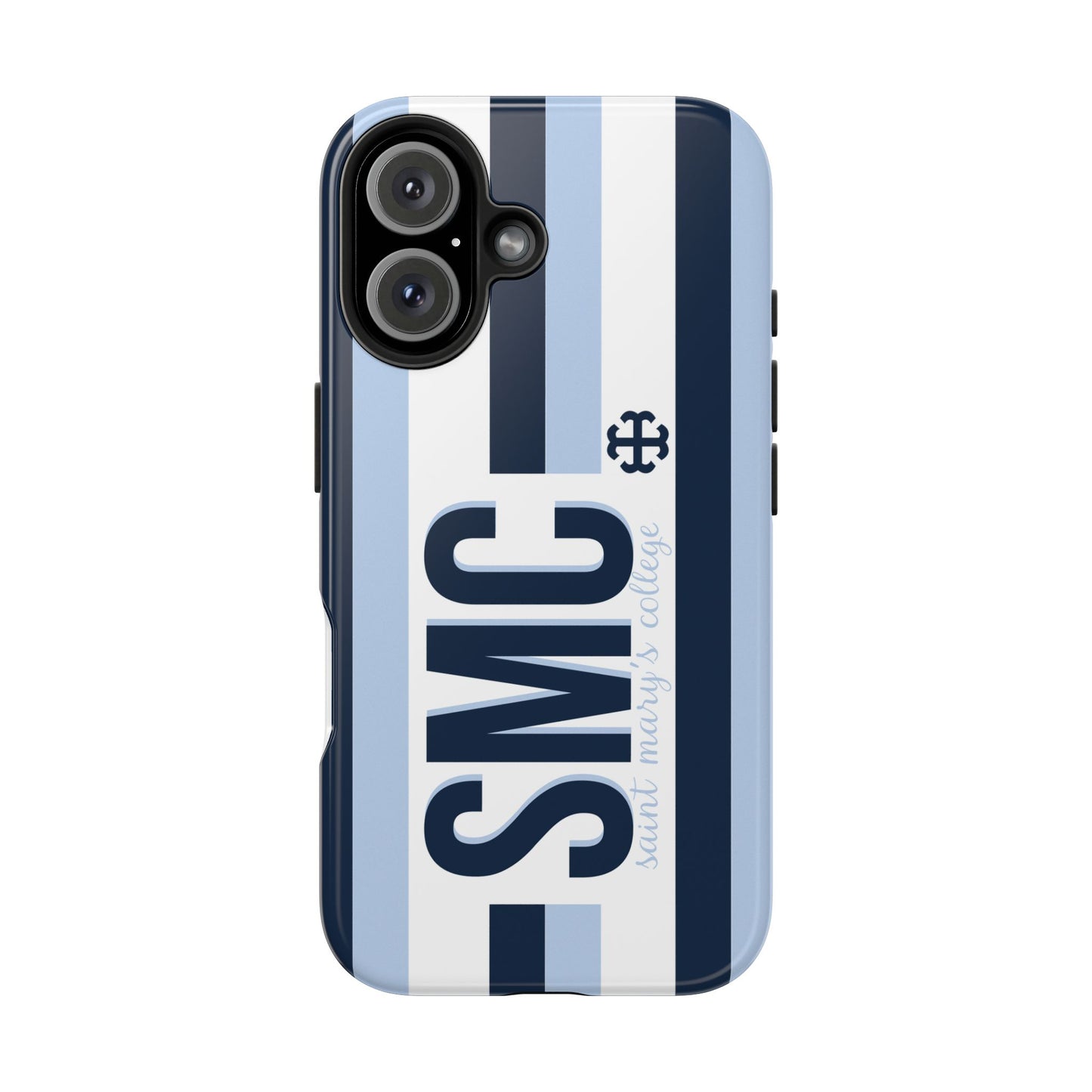 Saint Mary's College Phone Case SMC Navy/Belles Blue/White French Cross | Better in Blue Co.