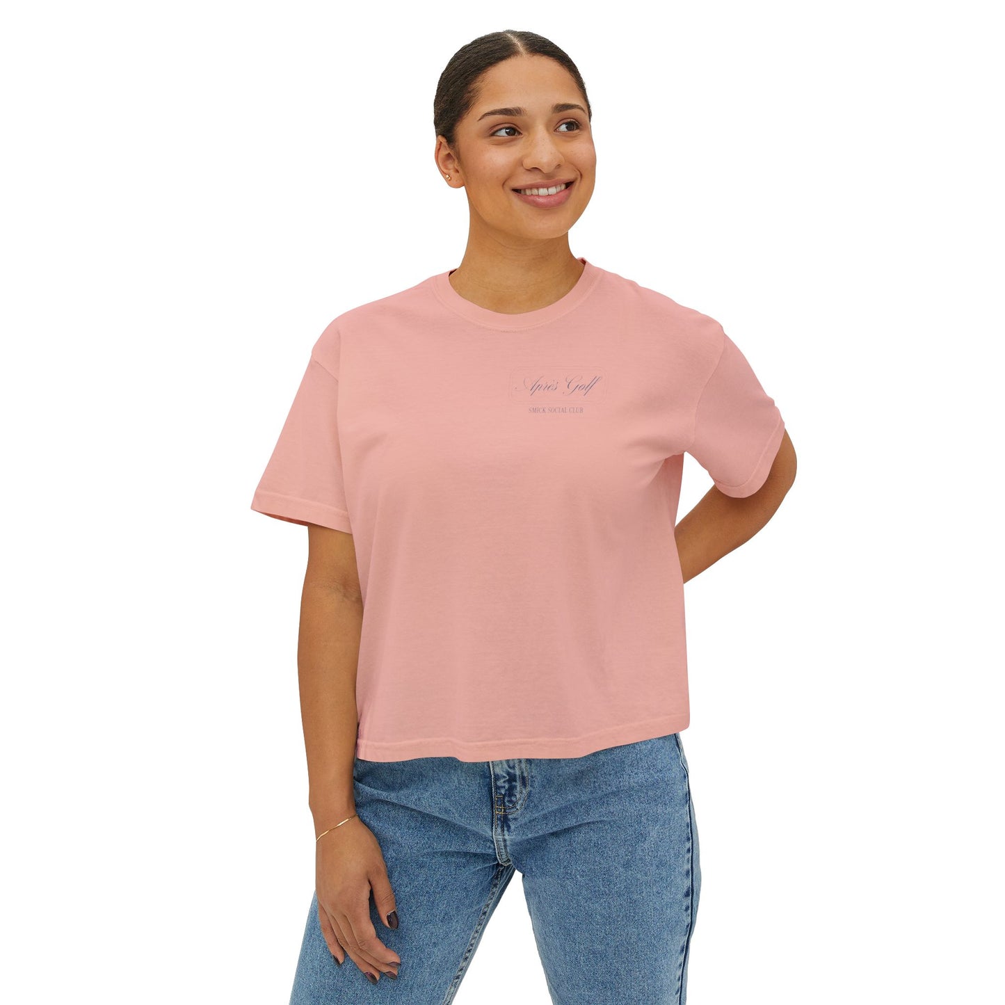 Saint Mary's College Après Golf Smick Social Club Women's Boxy Tee | Better in Blue Co.