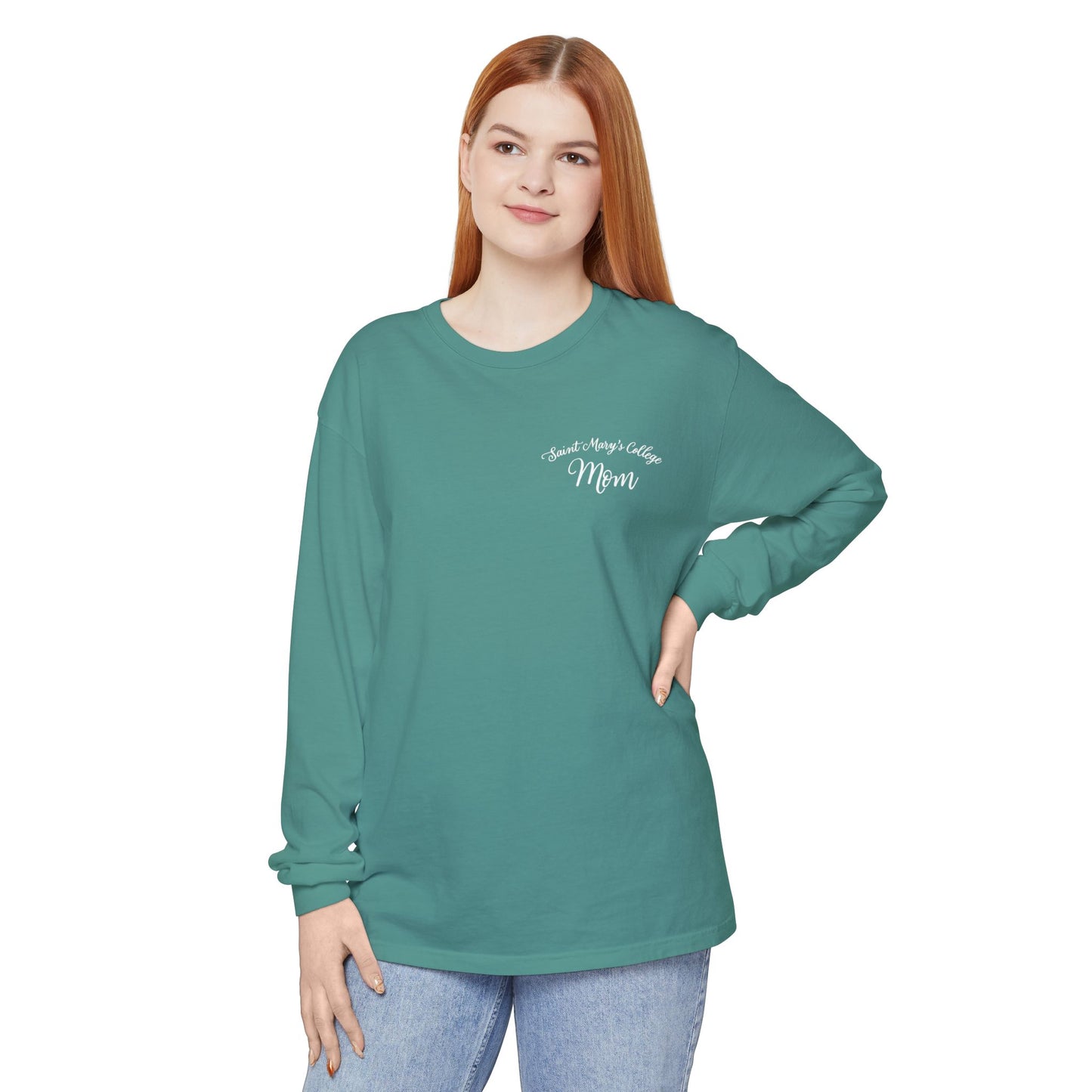Saint Mary's College "Mom" Long Sleeve | The Best Moms | Comfort Colors